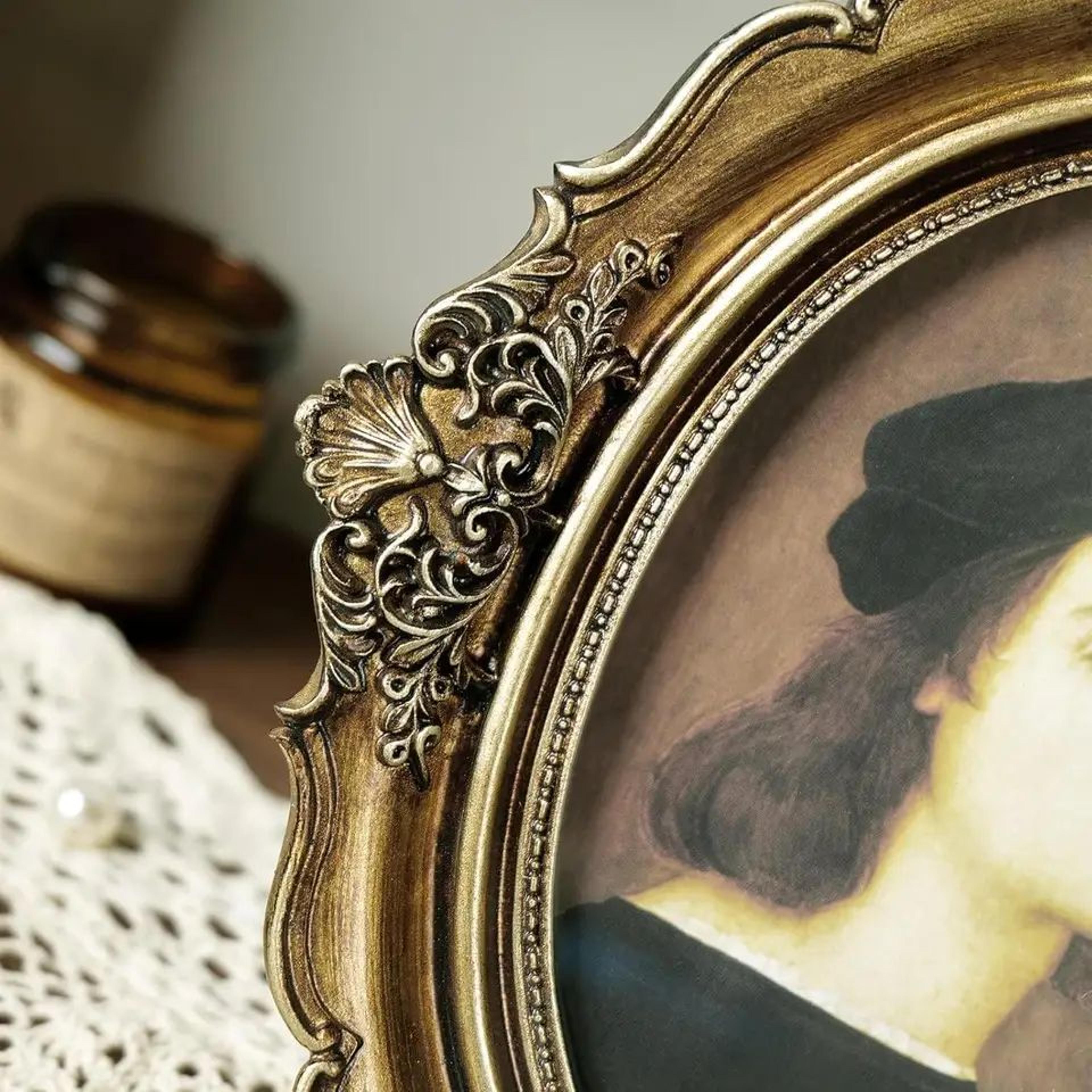4x6 In Vintage Resin Photo Frame  Antique Bronze Picture Frame For Wall  Tabletop Home Decor Random 1