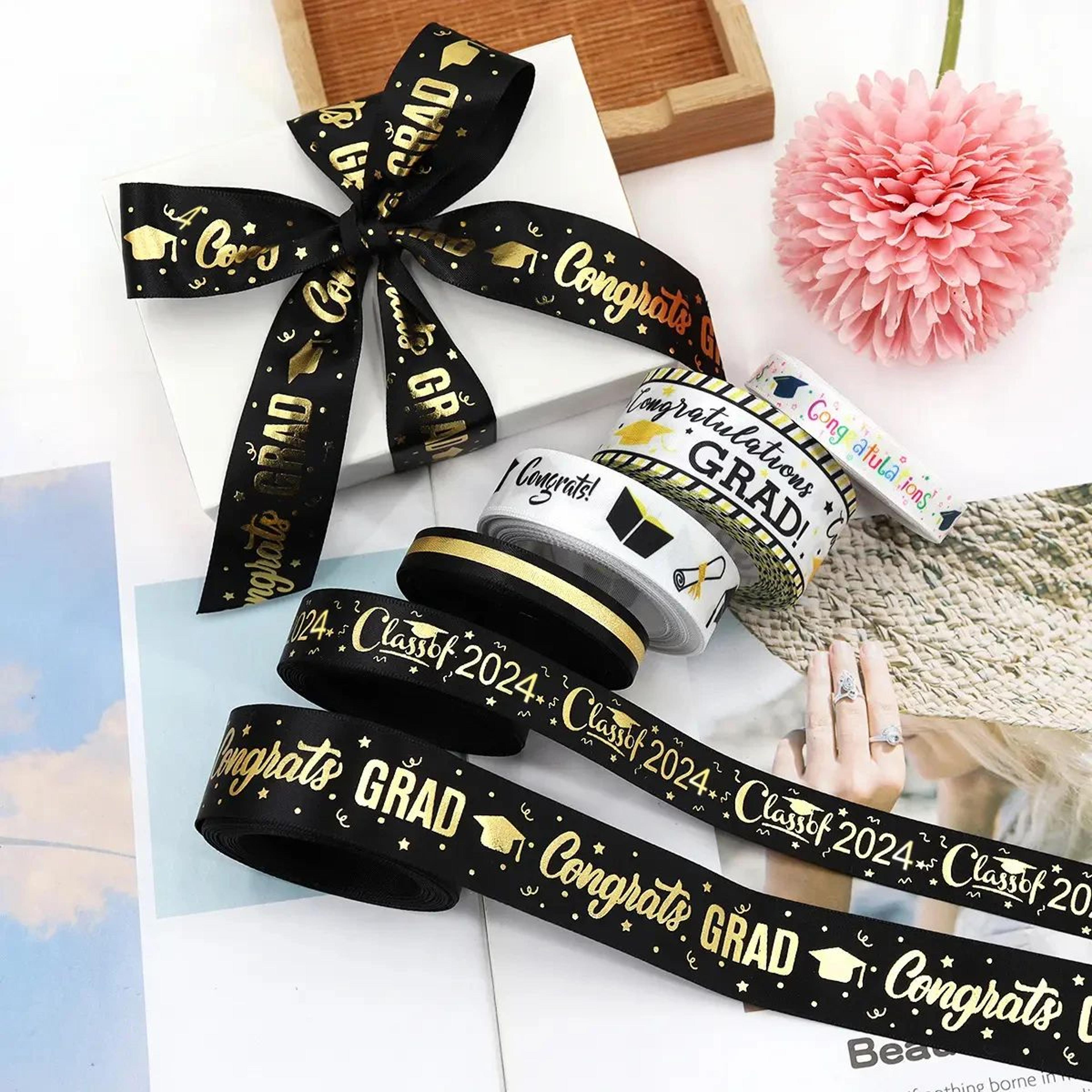 Graduation Gift Packaging Ribbon  Polyester Bouquet Wrapping Ribbon For Graduation Party  Gift Deco