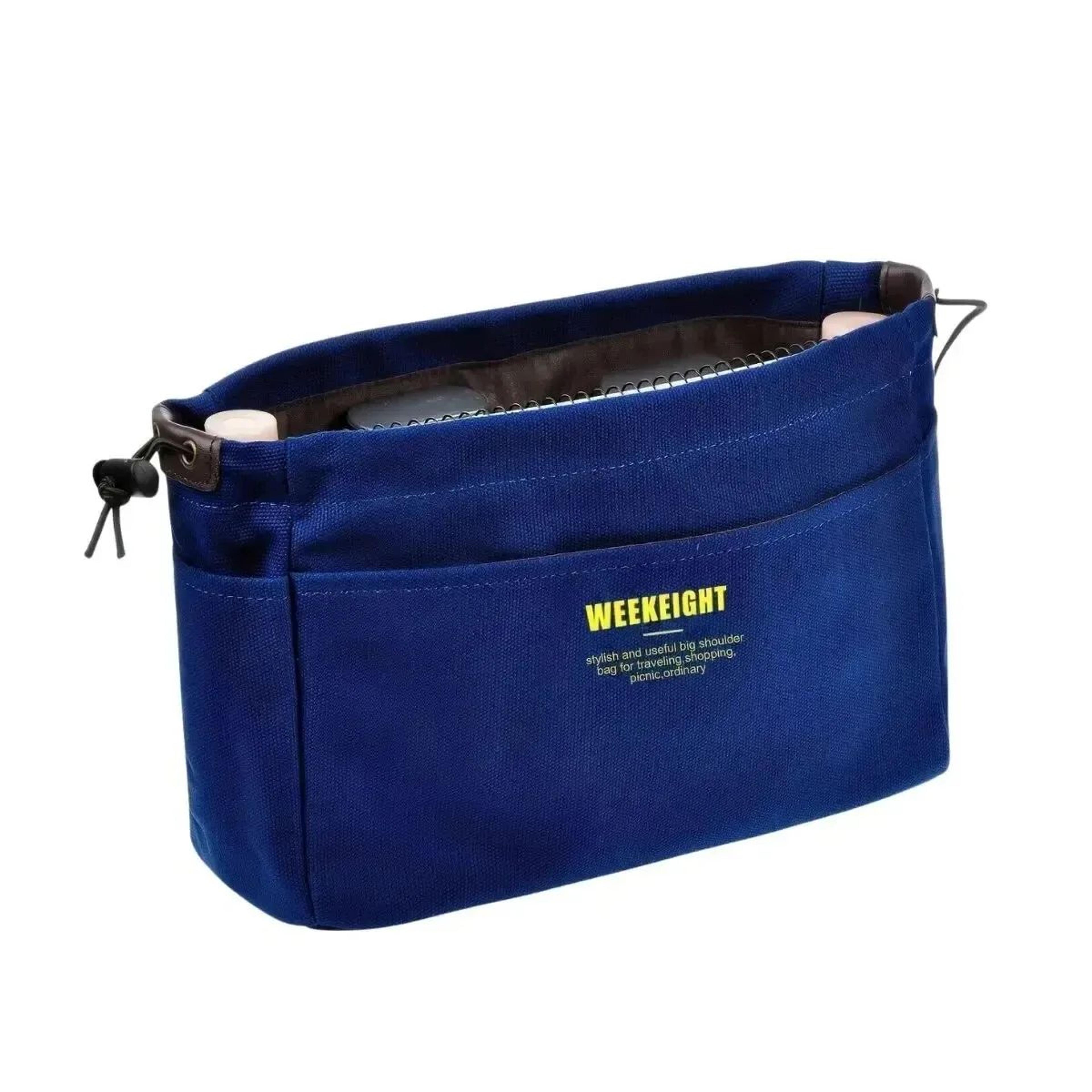 Drawstring Canvas Storage Organizer  MultiPocket Lightweight Travel Bag Insert For Handbags  Totes 8