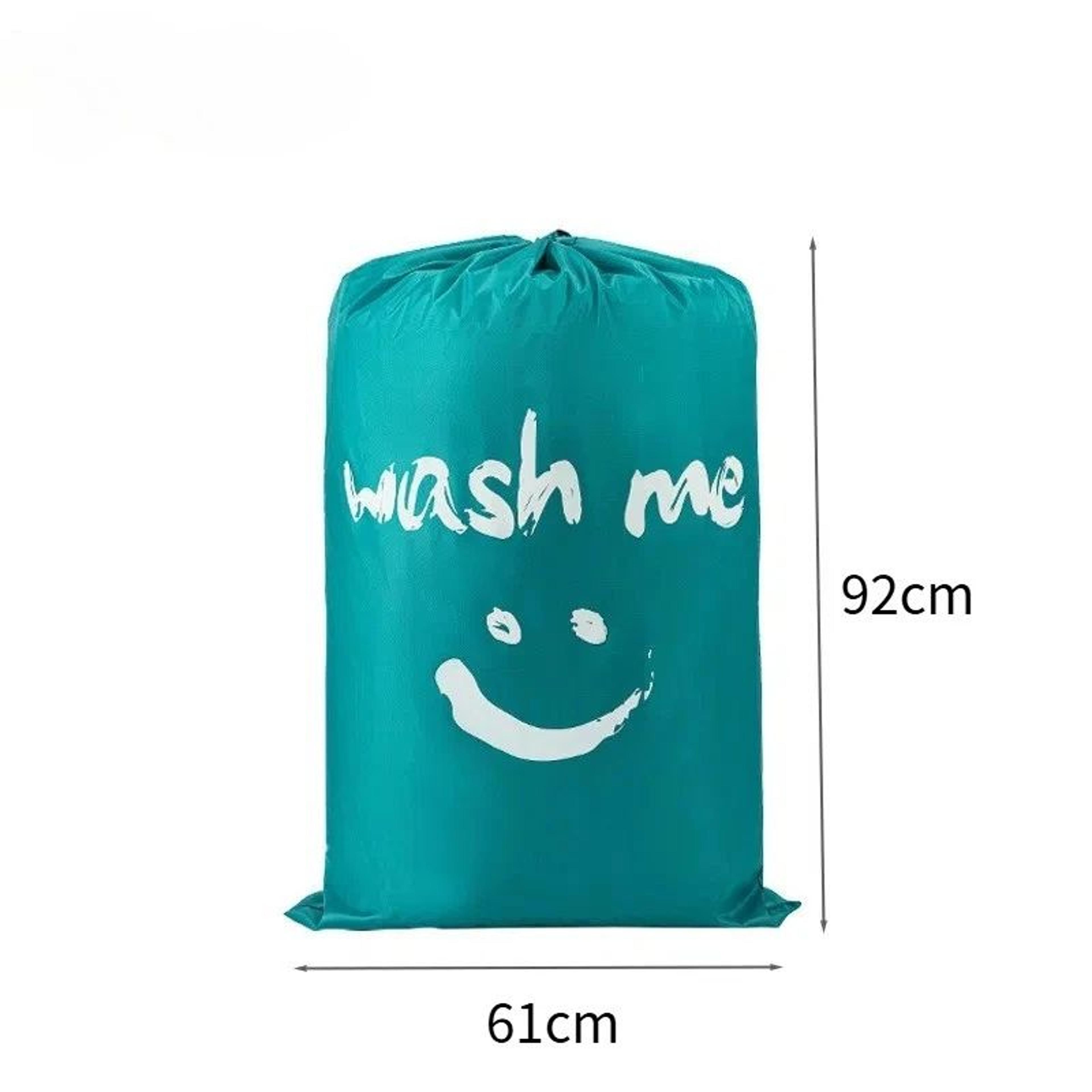 Smiley Face Drawstring Laundry Bag  Nylon Clothes Storage Bag For Travel Dorm  Home Organization 6