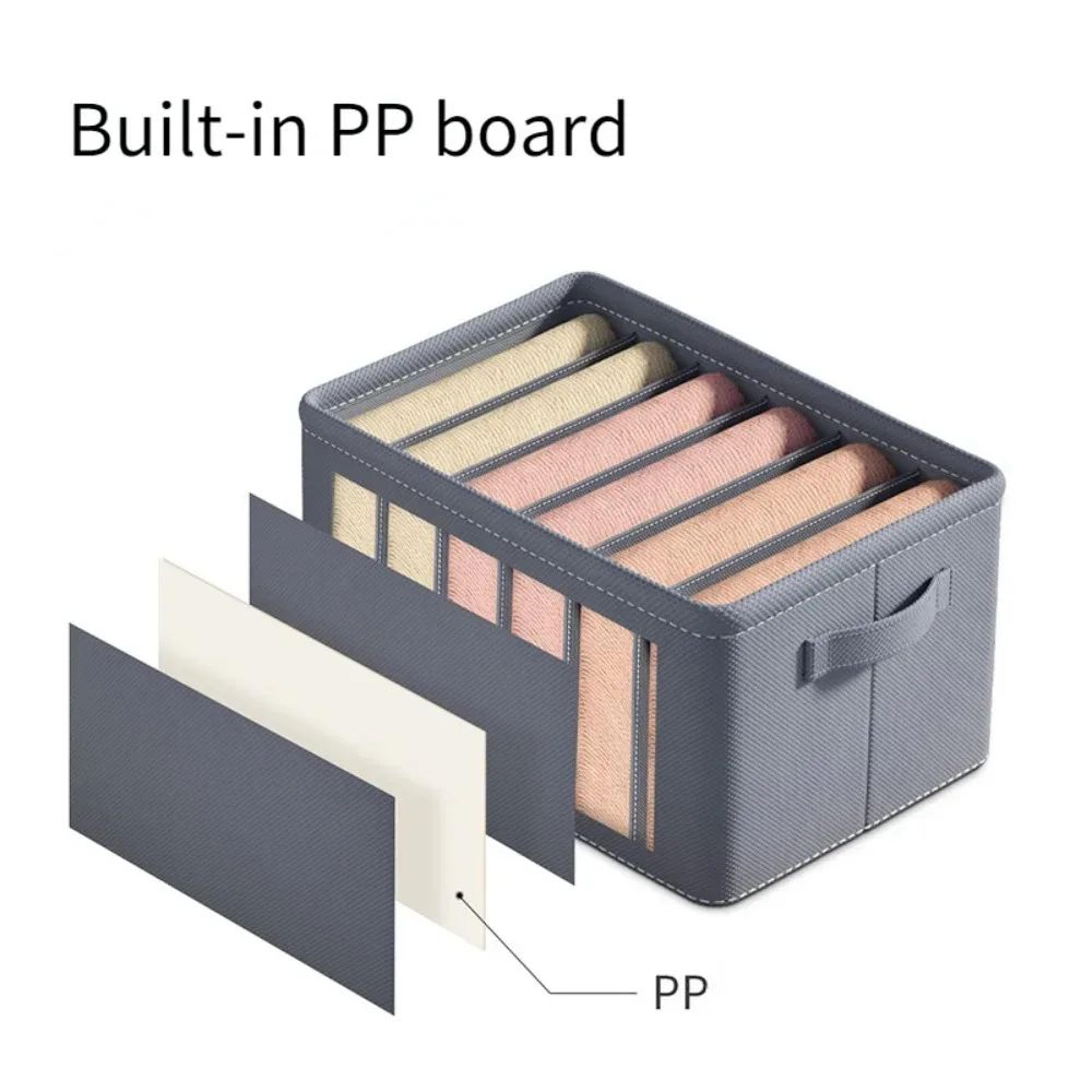 Canvas Clothes Organizer Storage Box  Foldable Wardrobe Drawer Organizer For Jeans Underwear Bras S 4