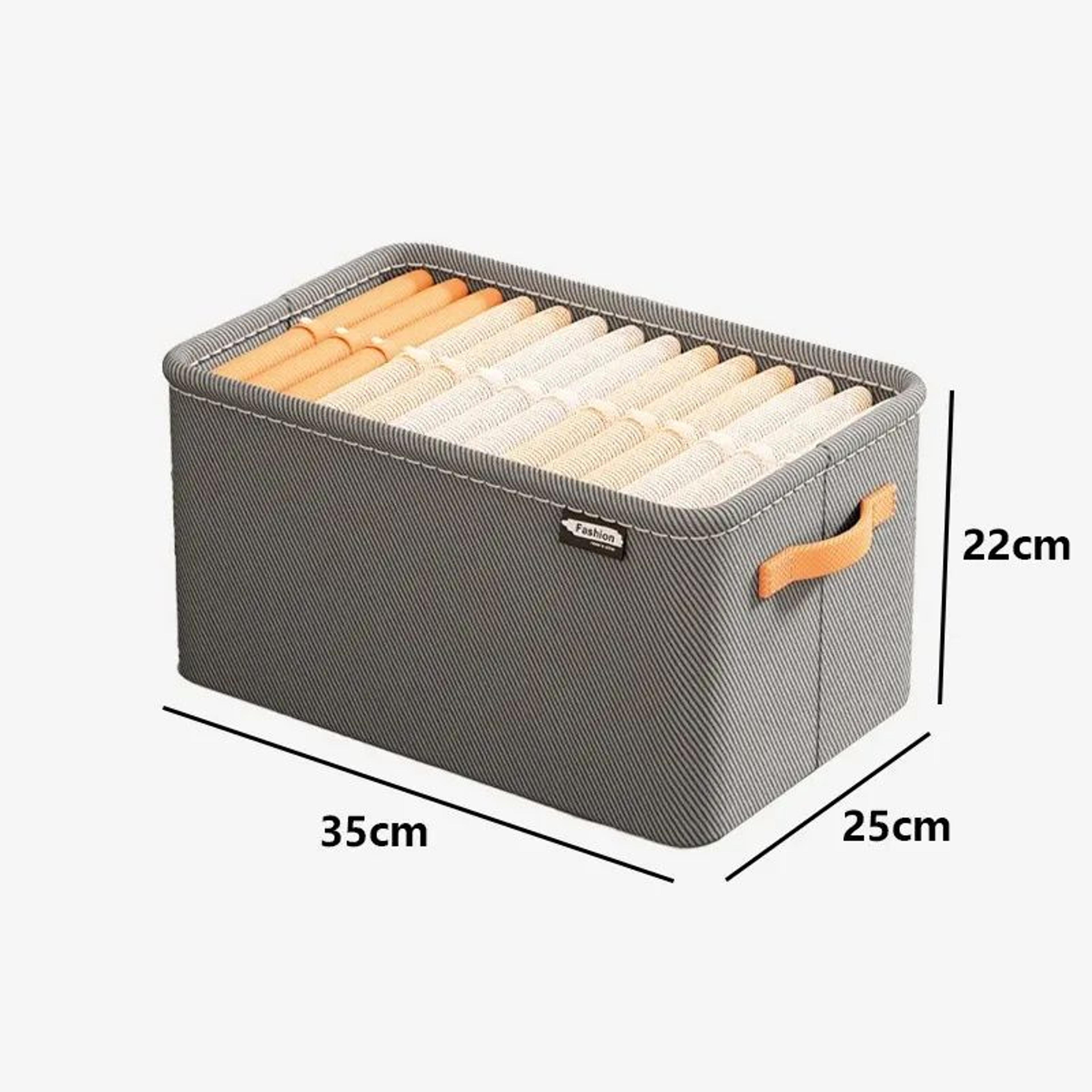 Canvas Clothes Organizer Storage Box  Foldable Wardrobe Drawer Organizer For Jeans Underwear Bras S 6