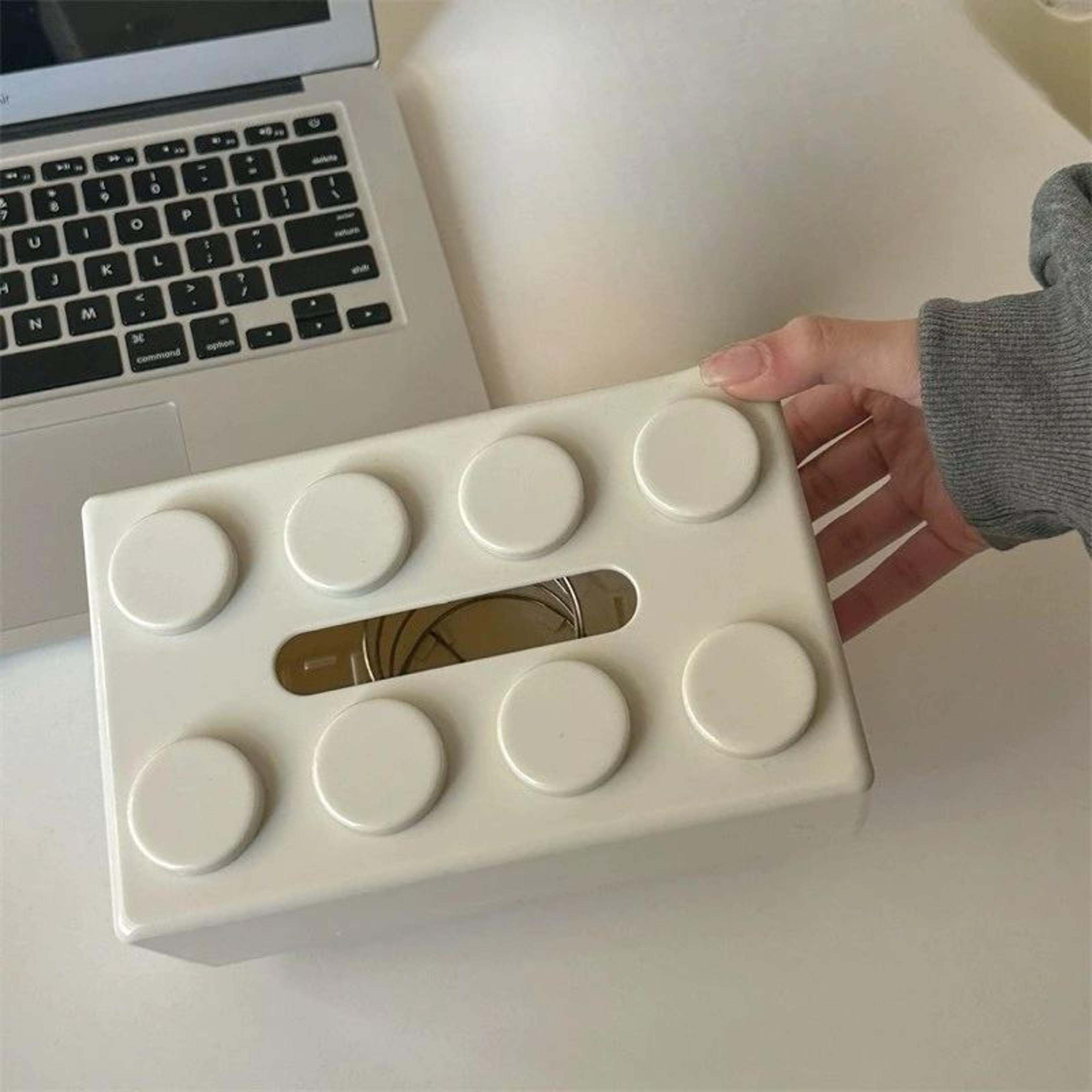 Creative Building Block Tissue Box Holder  Cartoon Plastic Napkin Storage Box For Home Office  Desk 10