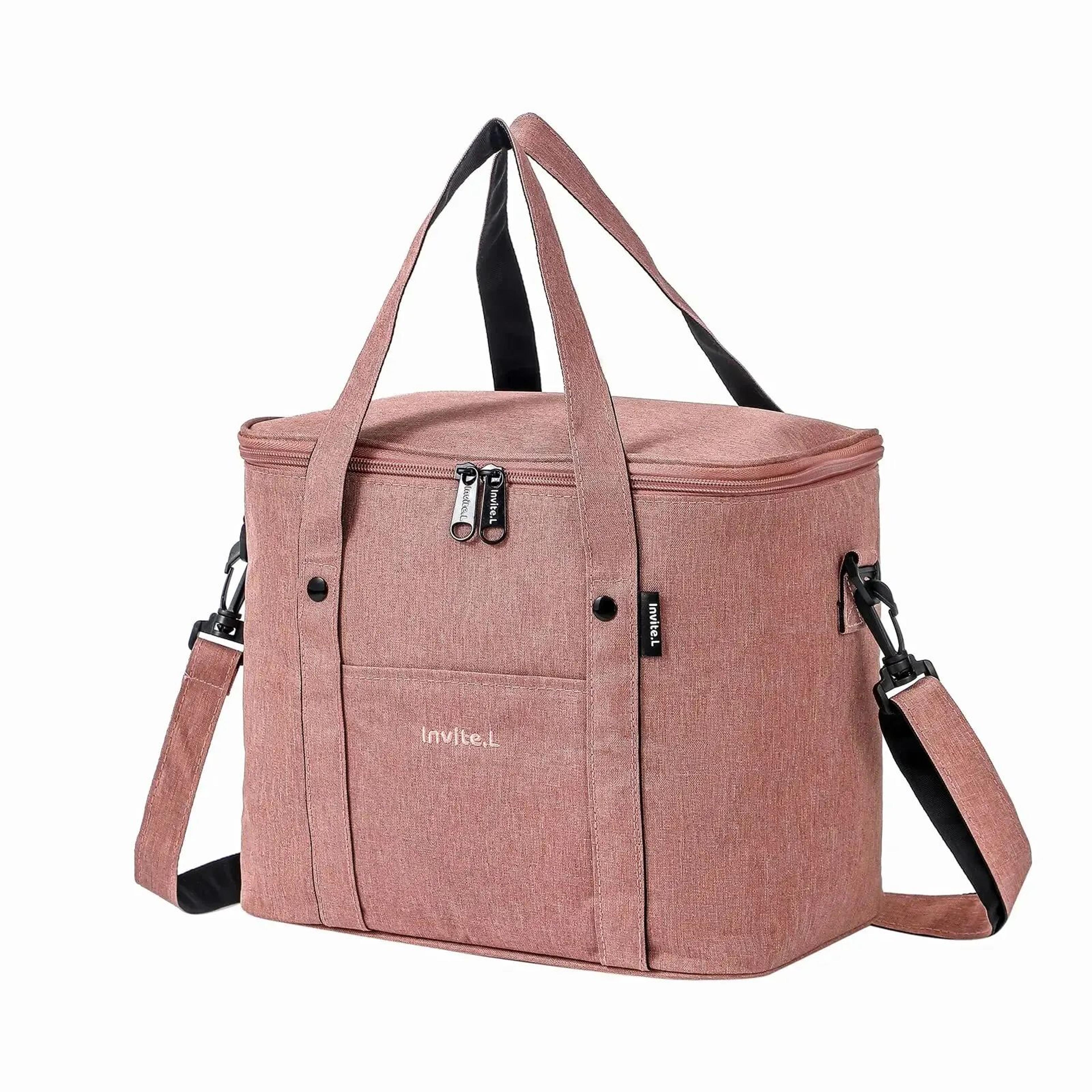 Large Insulated Lunch Bag With Shoulder Strap  Reusable Oxford Lunch Cooler Tote For Work Office Pi 0