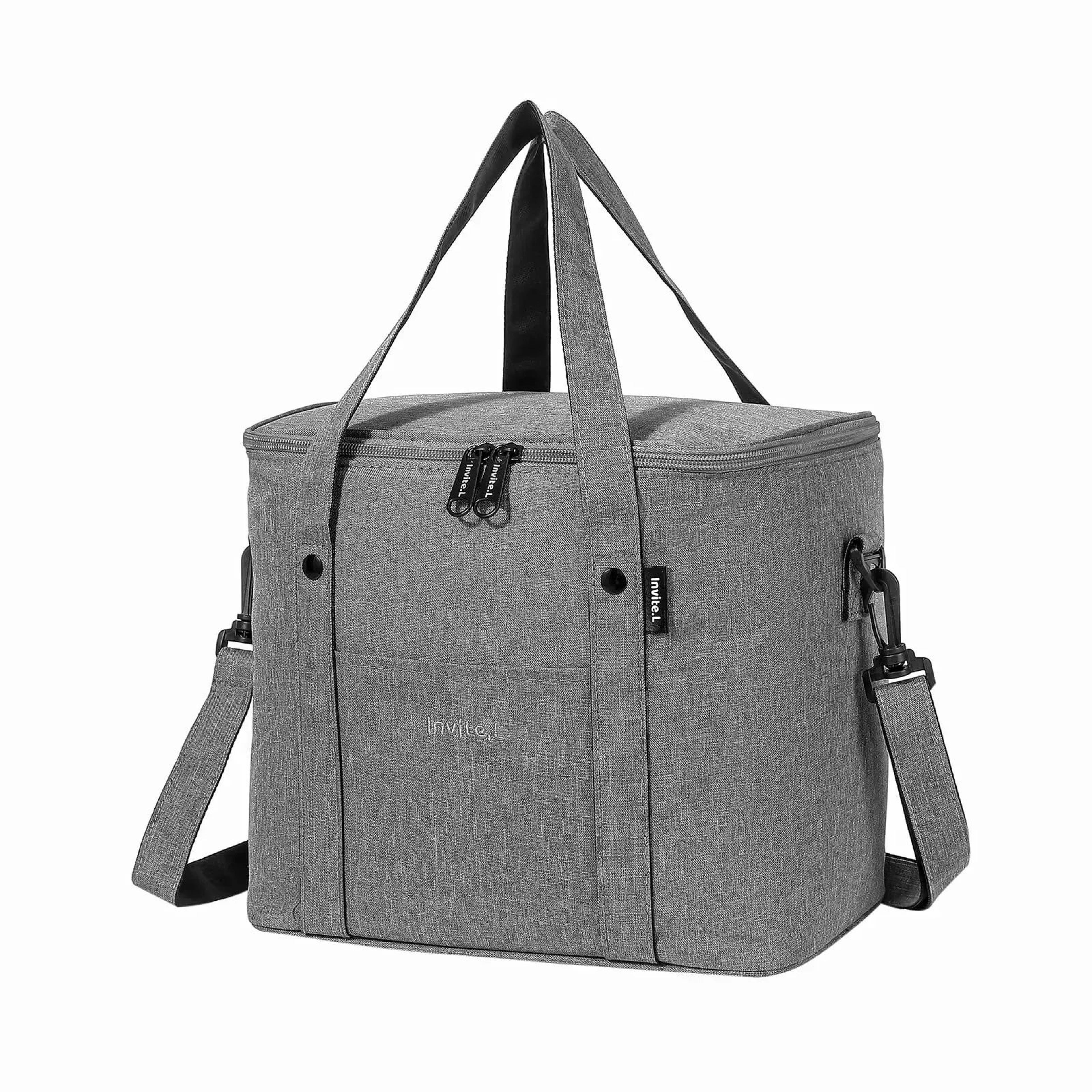 Large Insulated Lunch Bag With Shoulder Strap  Reusable Oxford Lunch Cooler Tote For Work Office Pi 7