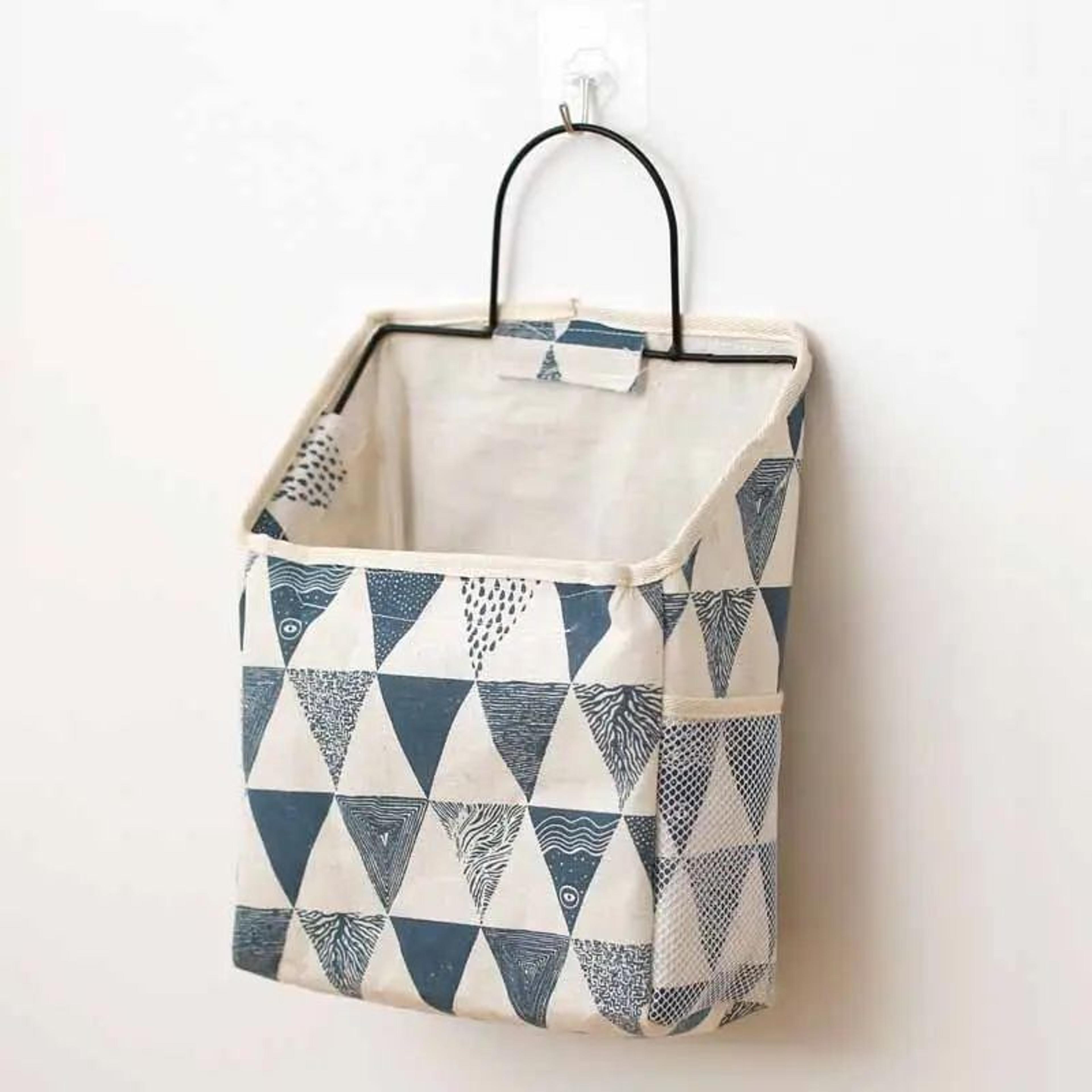 Canvas Bedside Hanging Storage Organizer  Wall Mounted Dorm Bed Caddy Door Pocket  Bathroom Storage 5