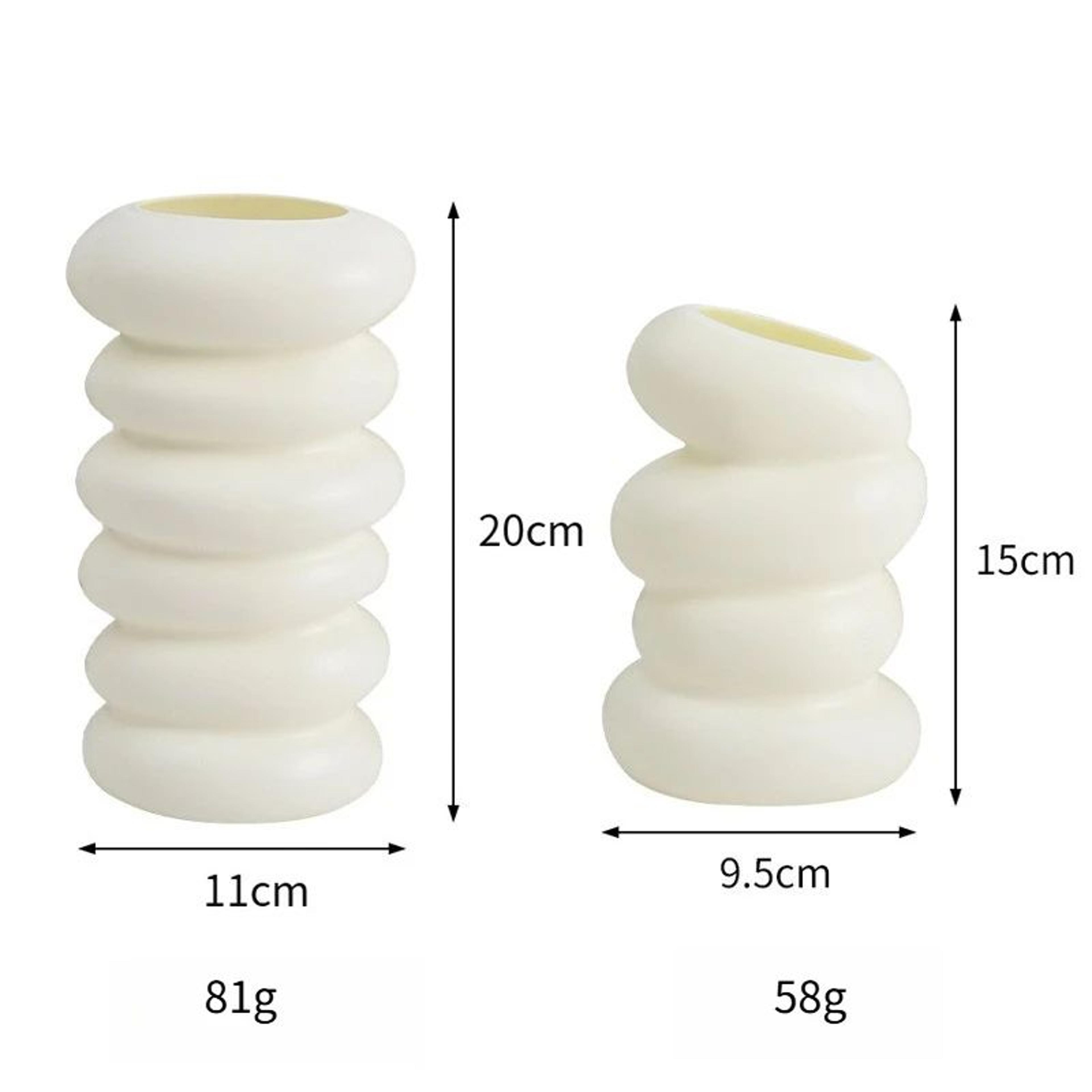 Nordic Spiral White Resin Vase  Modern Decorative Flower Vase For Living Room Bedroom  Home Decor 4