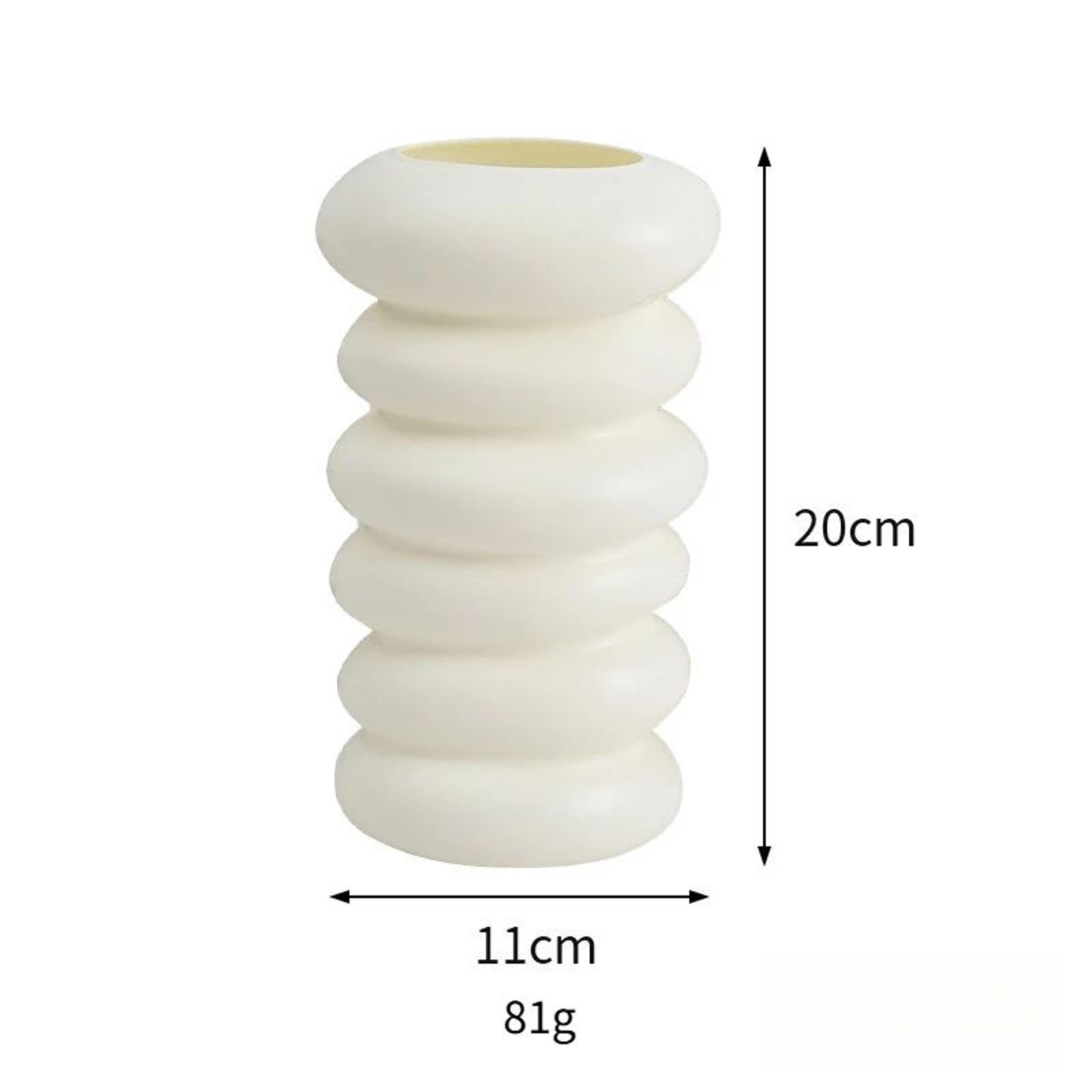 Nordic Spiral White Resin Vase  Modern Decorative Flower Vase For Living Room Bedroom  Home Decor 6