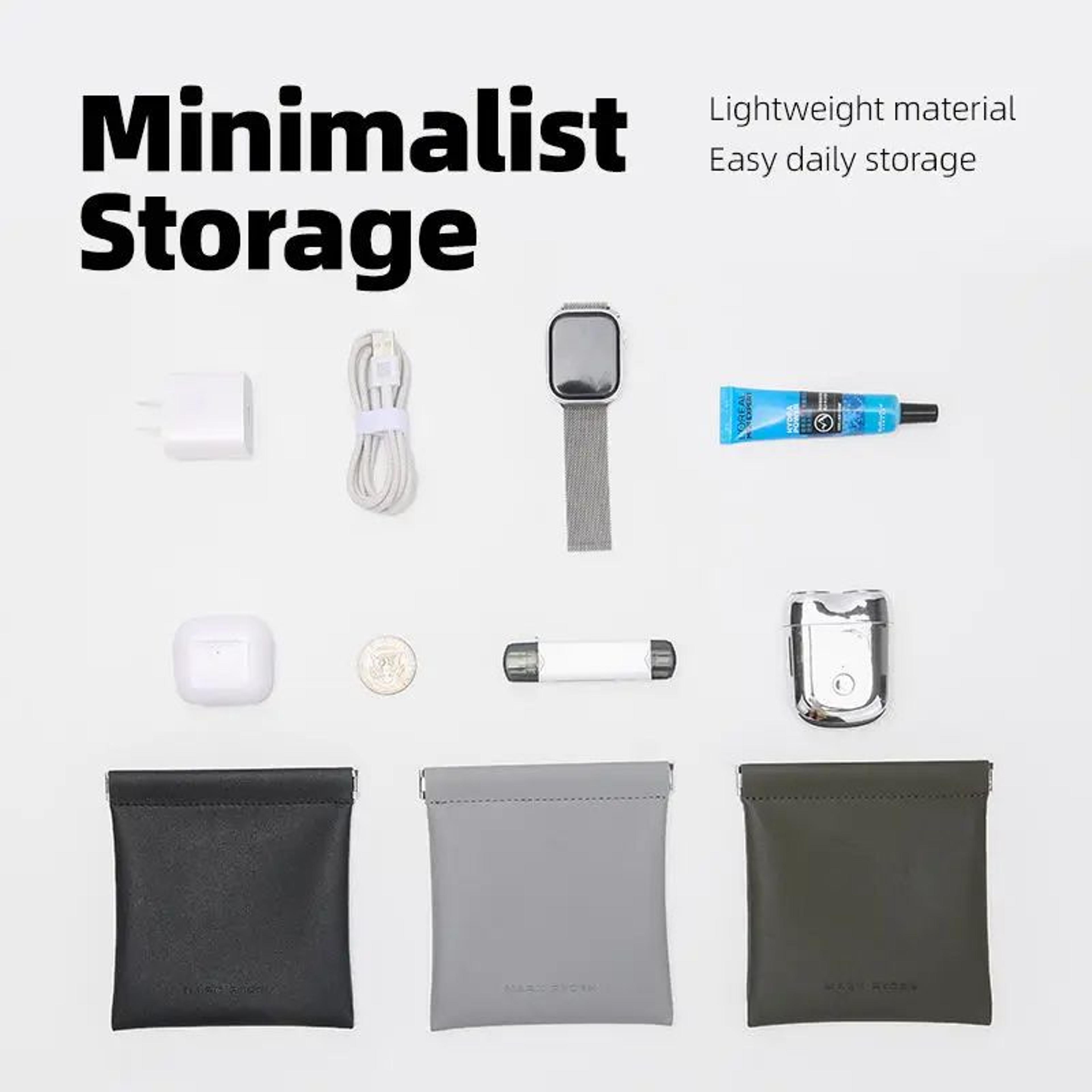 MARK RYDEN Travel Electronics Organizer Case  PU Cable Storage Bag For Chargers Earphones  Accessor 1