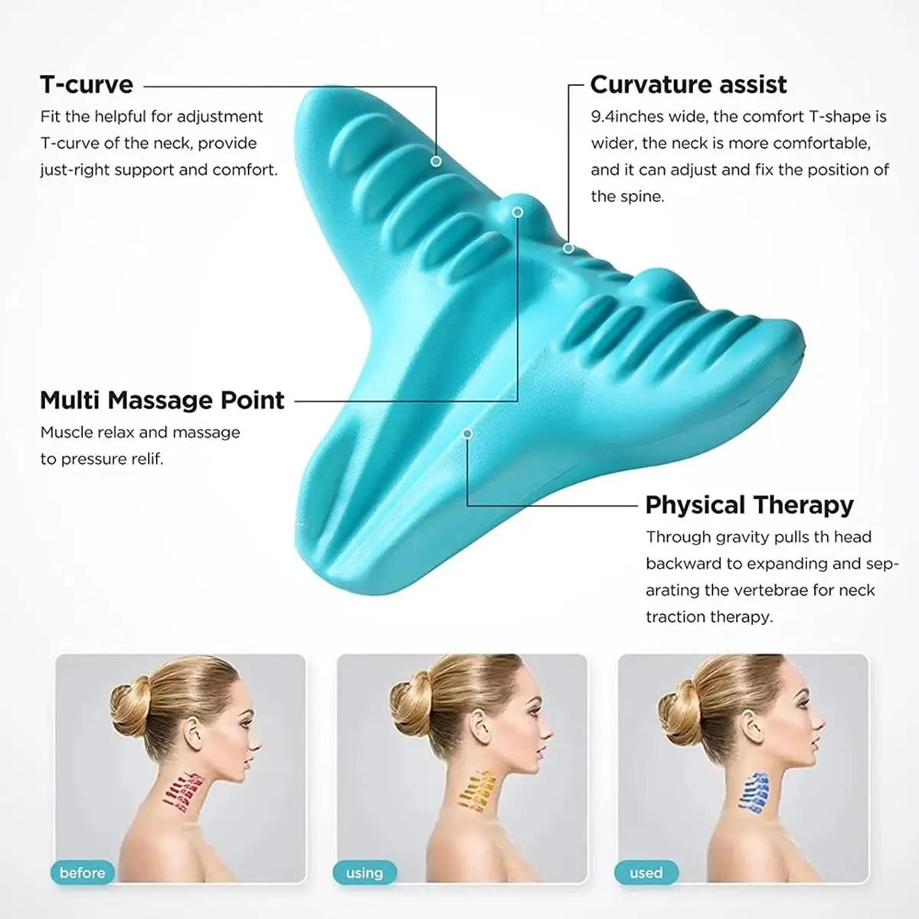 Ergonomic Cervical Neck Traction Pillow  Neck  Shoulder Relaxer Acupressure Neck Stretcher Massage  2