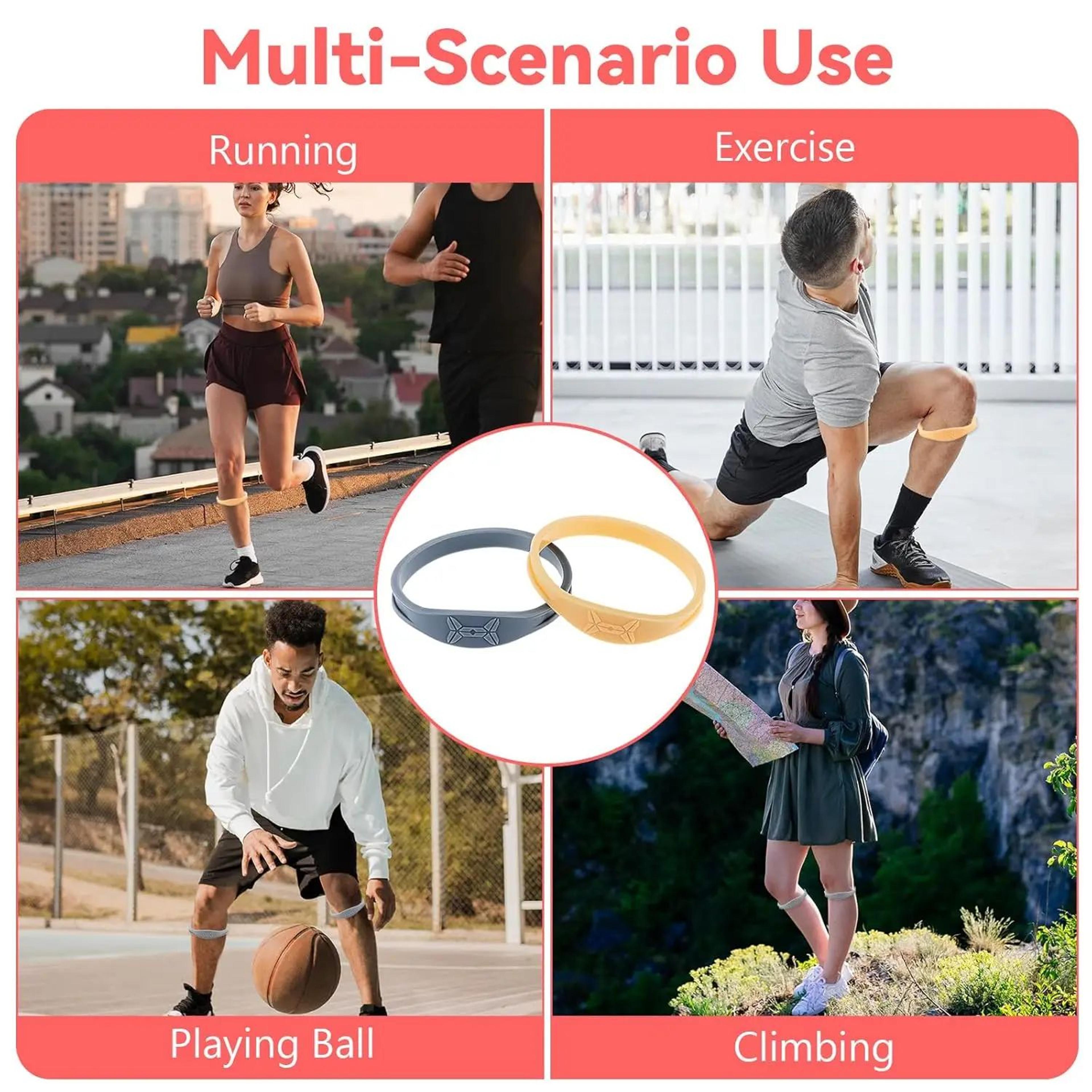 2pcs Adjustable Patella Tendon Knee Strap  Silicone Knee Support Brace For Running Basketball  Join 2