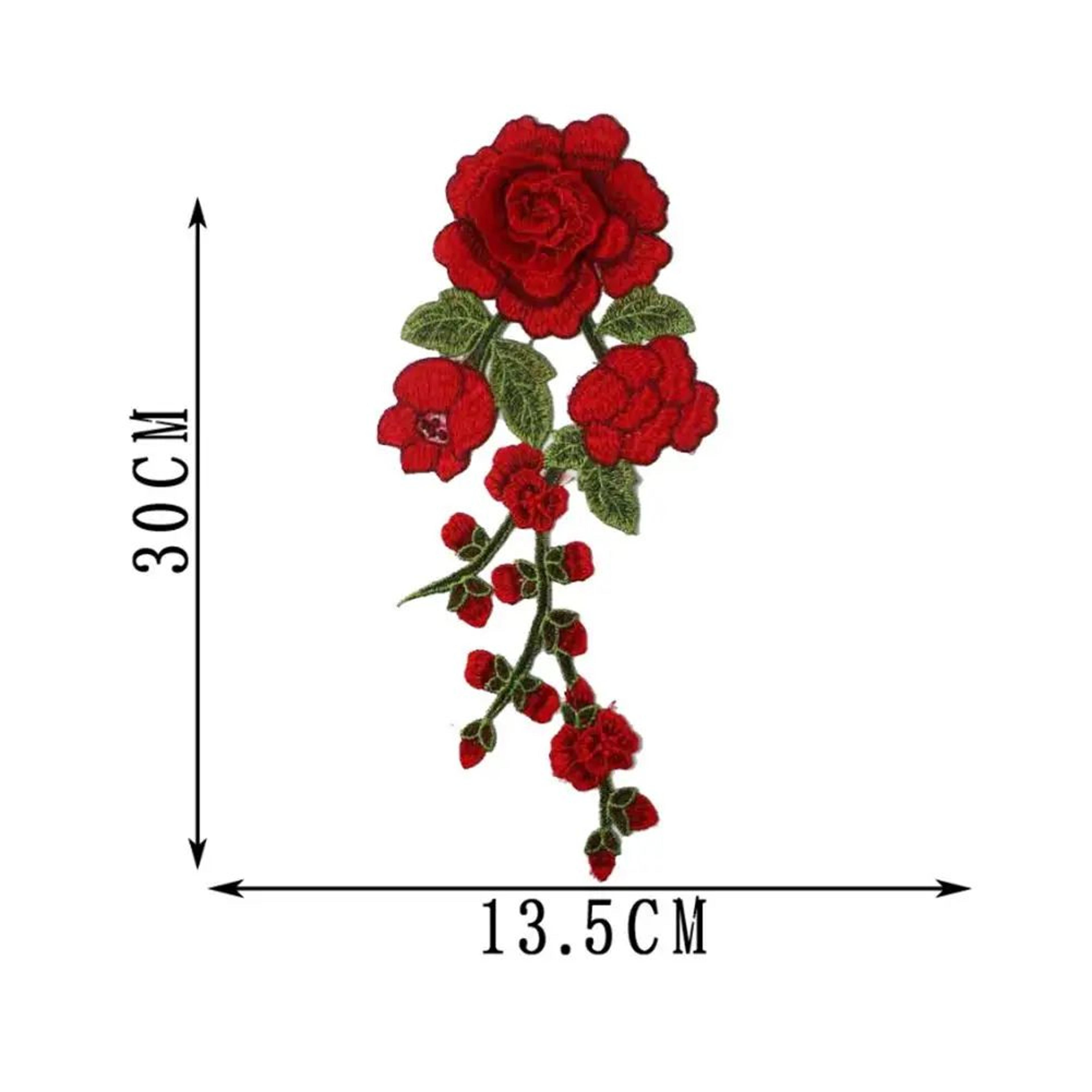 DIY Colorful Floral IronOn Embroidery Patch  Long Flower Applique For Clothes Bags  DIY Craft Decor 5