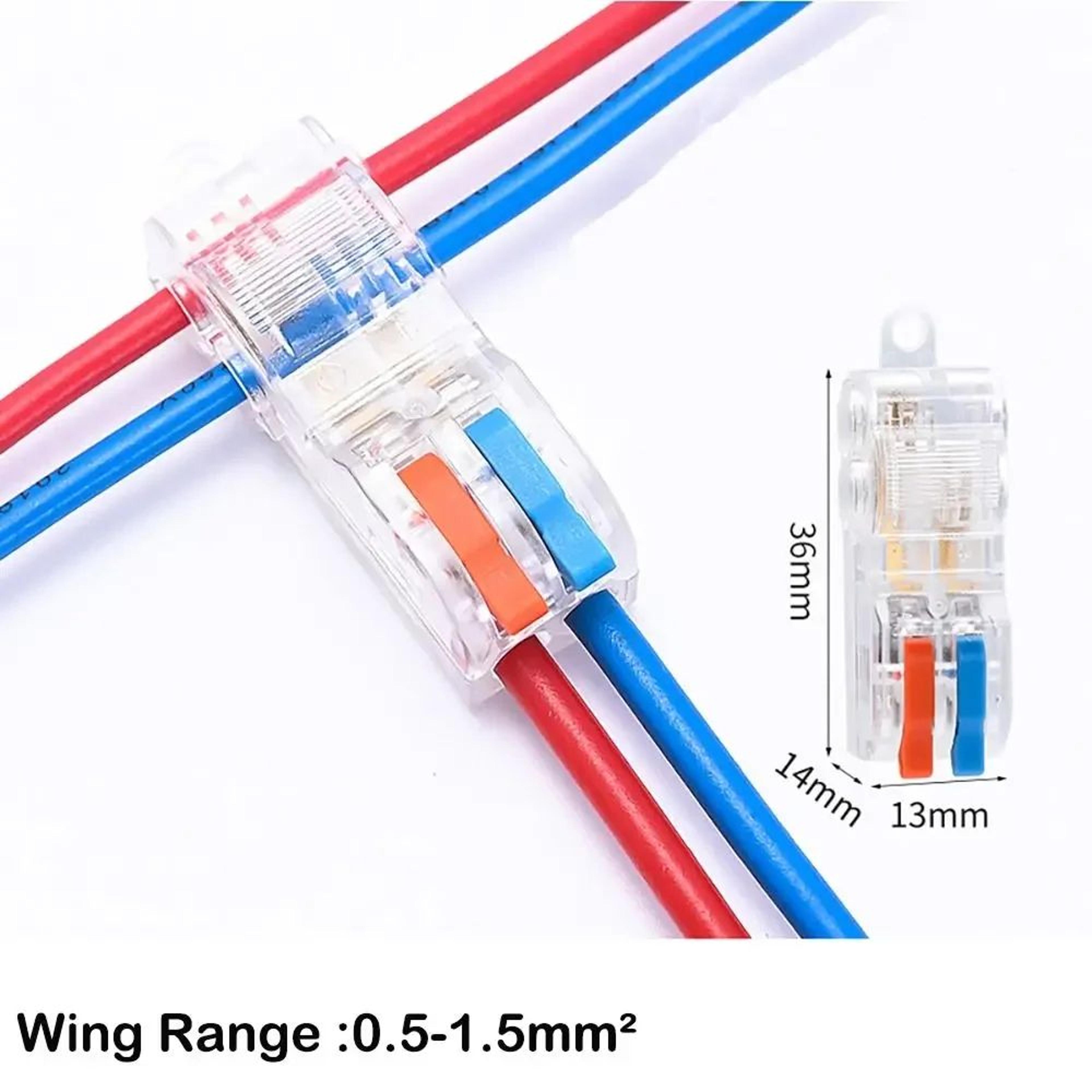 Mini TType Quick Wire Connector  Insulated Electrical Splice Terminal Block For Fast Cable Connecti 7