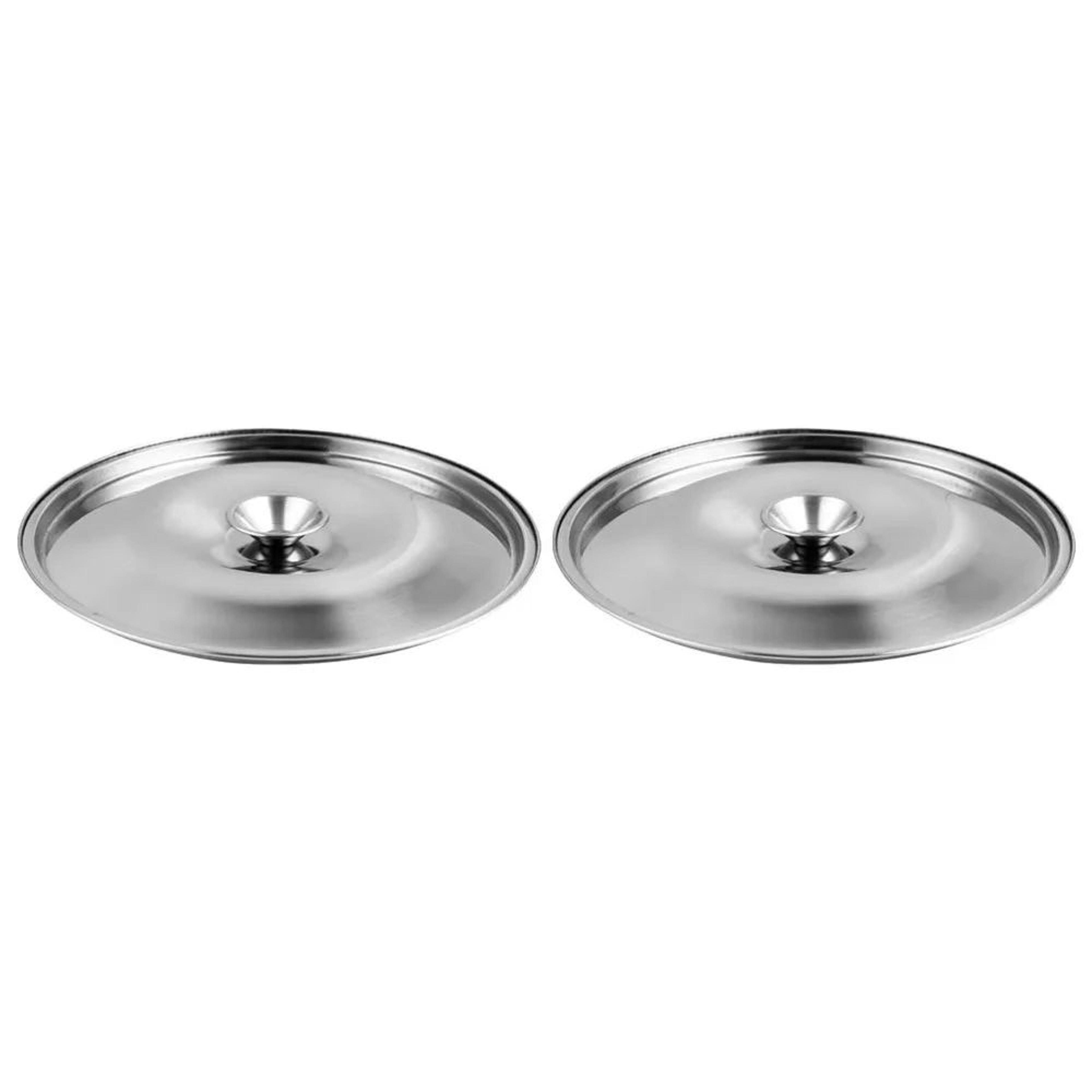 Universal Stainless Steel Pot Lid  Round Saucepan Replacement Cover With HeatResistant Handle 2