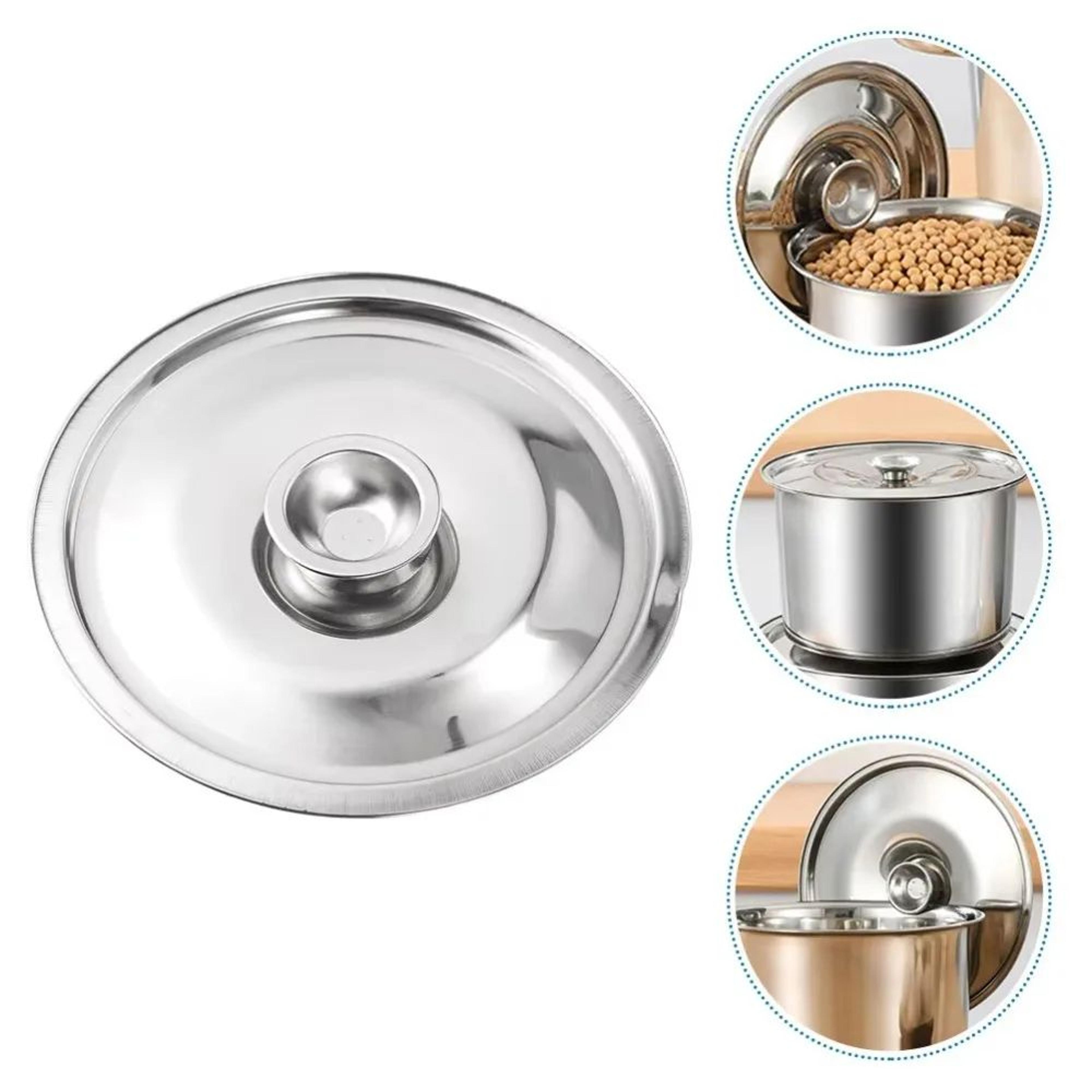 Universal Stainless Steel Pot Lid  Round Saucepan Replacement Cover With HeatResistant Handle 1