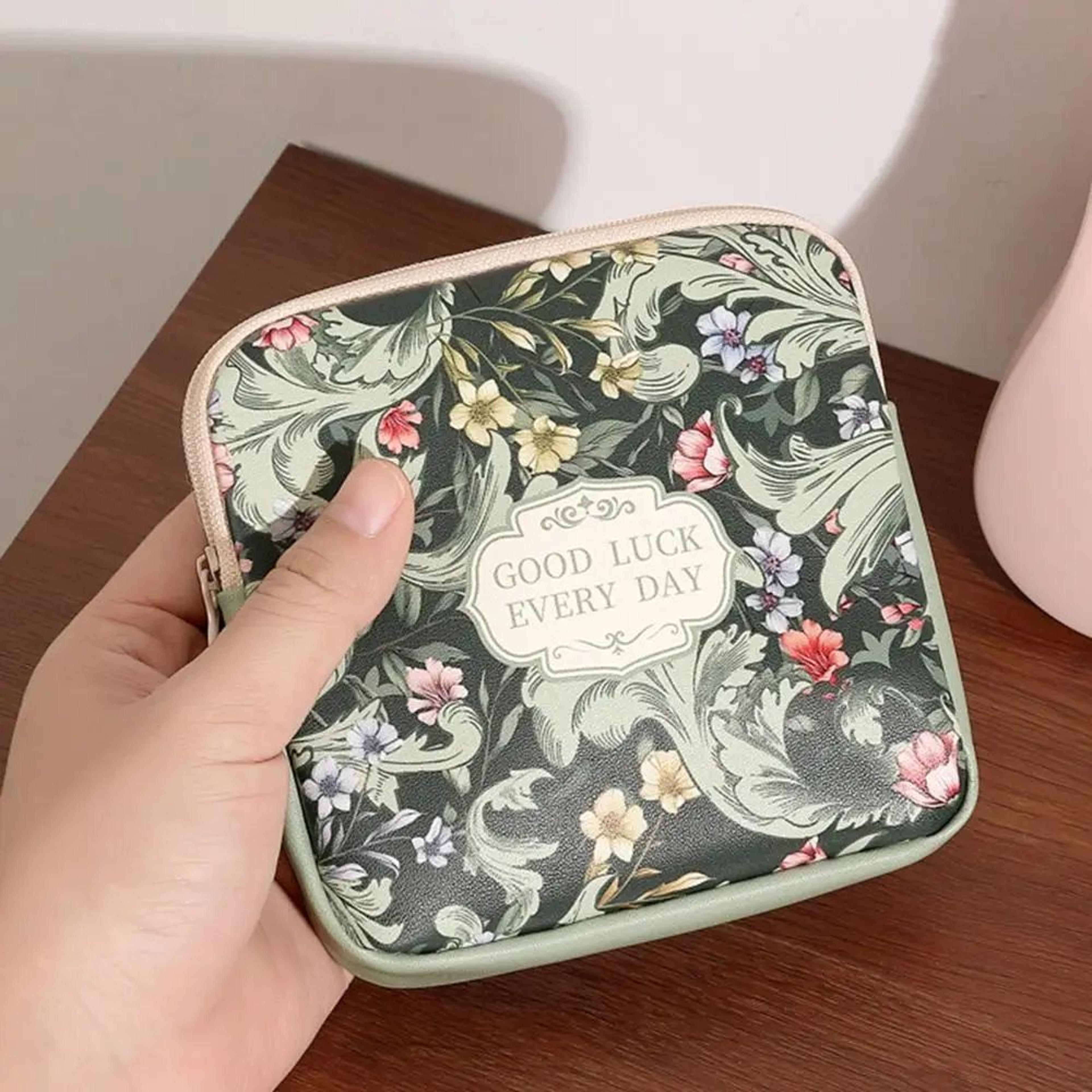 Creative PVC Sanitary Pad Storage Bag  Multipurpose Mini Organizer Pouch For Coins Data Cables  Tra 7