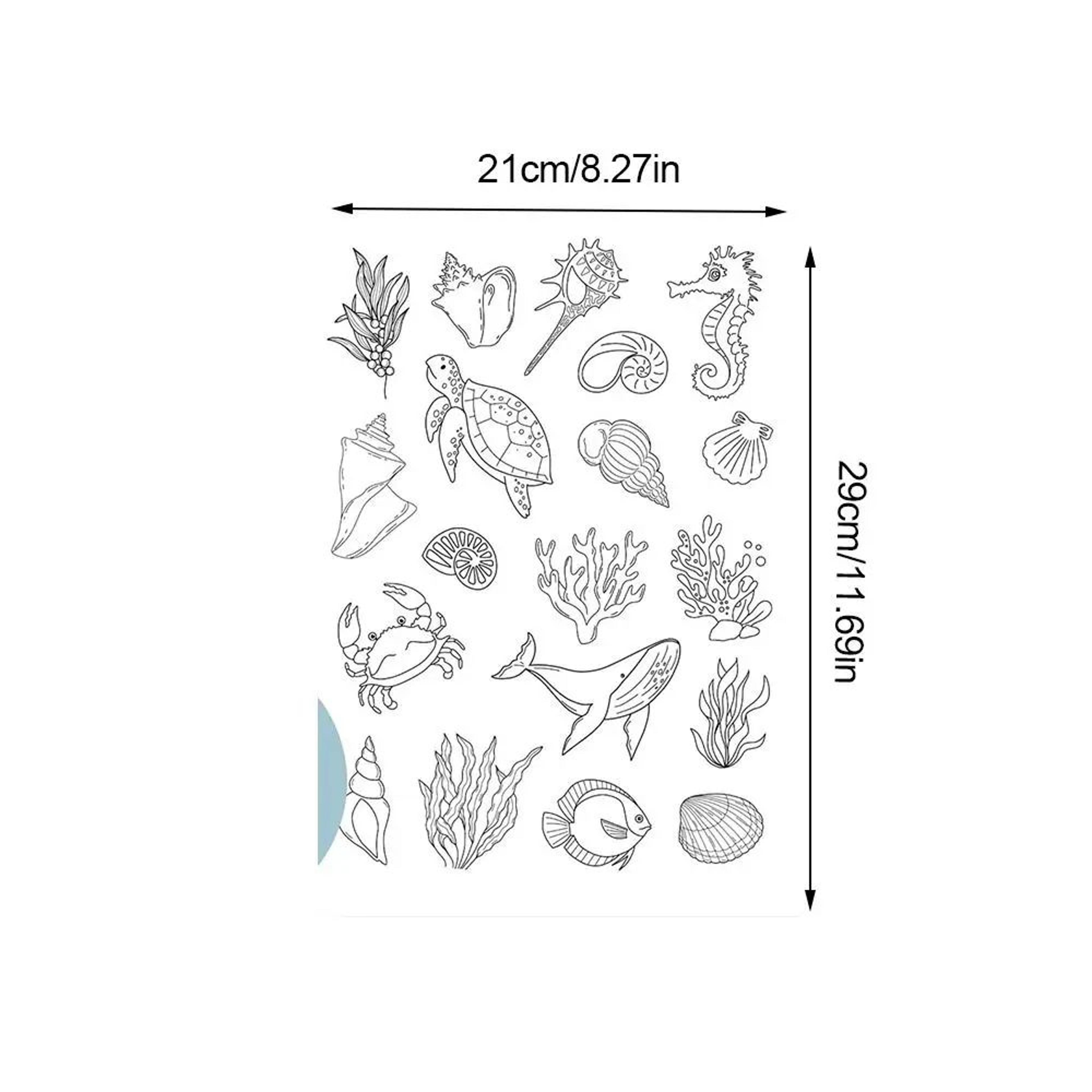 Flowers  Ocean WaterSoluble Embroidery Paper  Peel  Stick DIY Embroidery Pattern Transfer For Hand  5