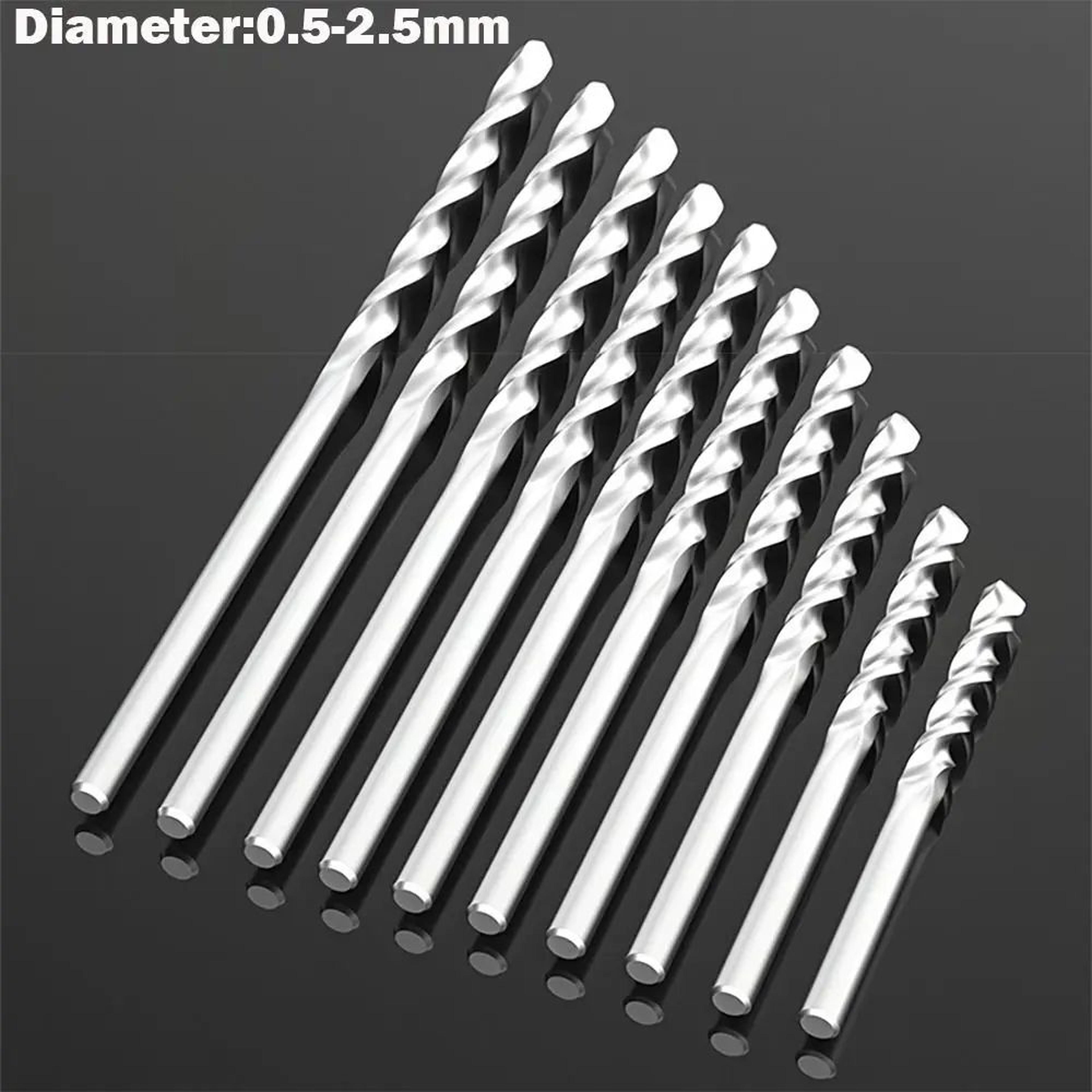 10pcs Mini HSS Twist Drill Bit Set  High Speed Steel Straight Shank Drill Bits For Woodworking  Pre 5