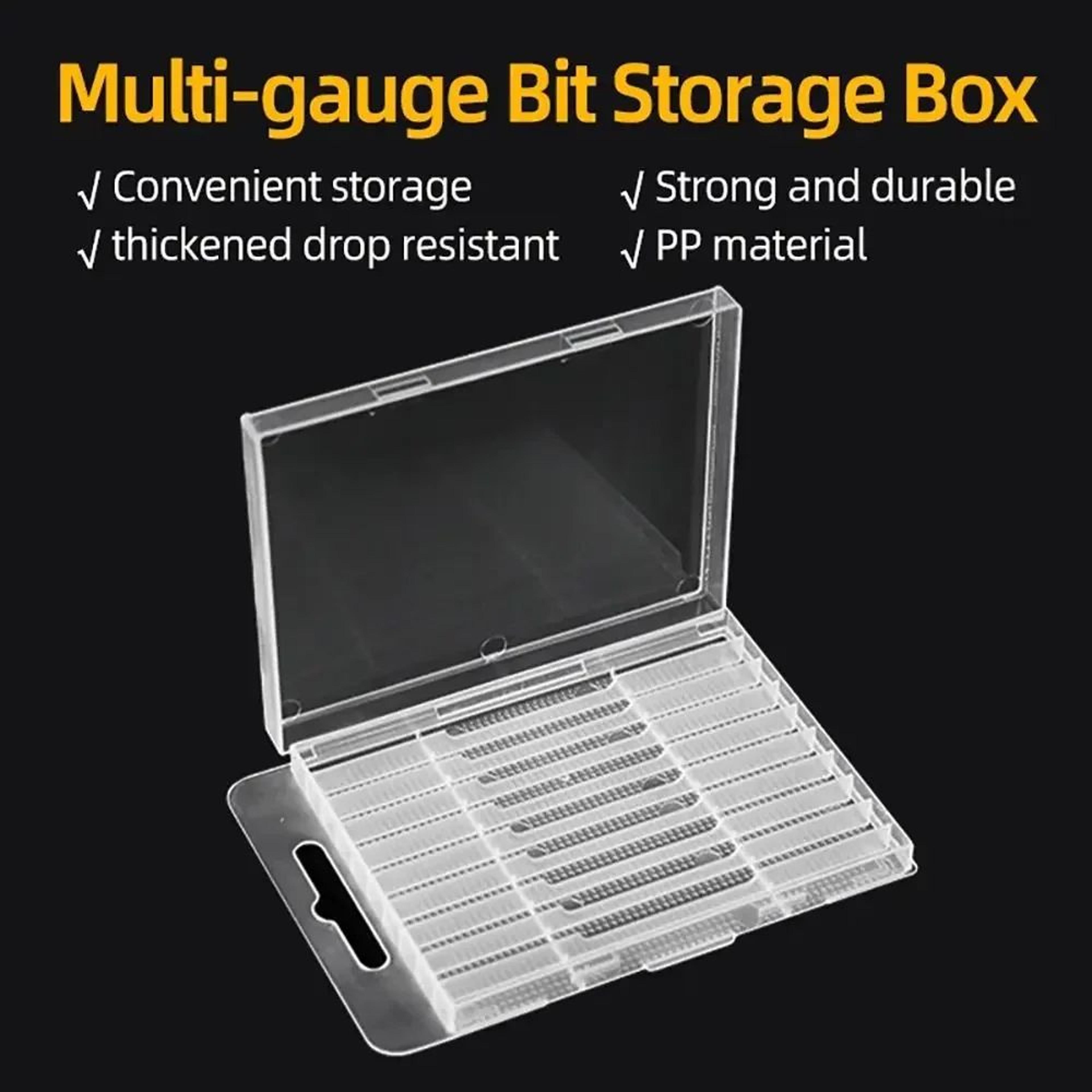 Clear Plastic Drill Bit Storage Box  510 Slot MultiSize Organizer Case For Drill Bits  Small Hardwa 1