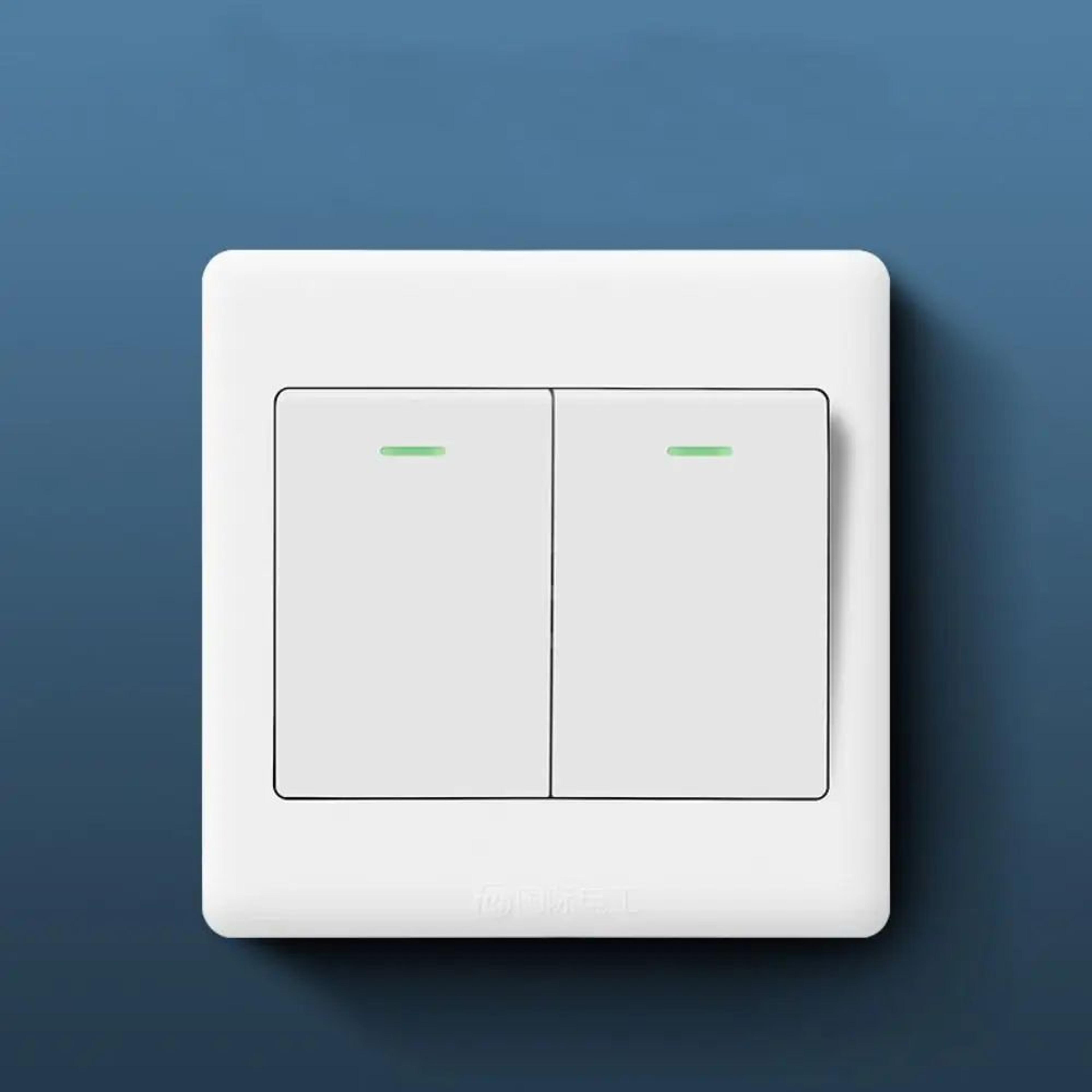 1234 Gang Wall Light Switch With Fluorescent Indicator  10A 250V FlameRetardant Push Button Switch 7