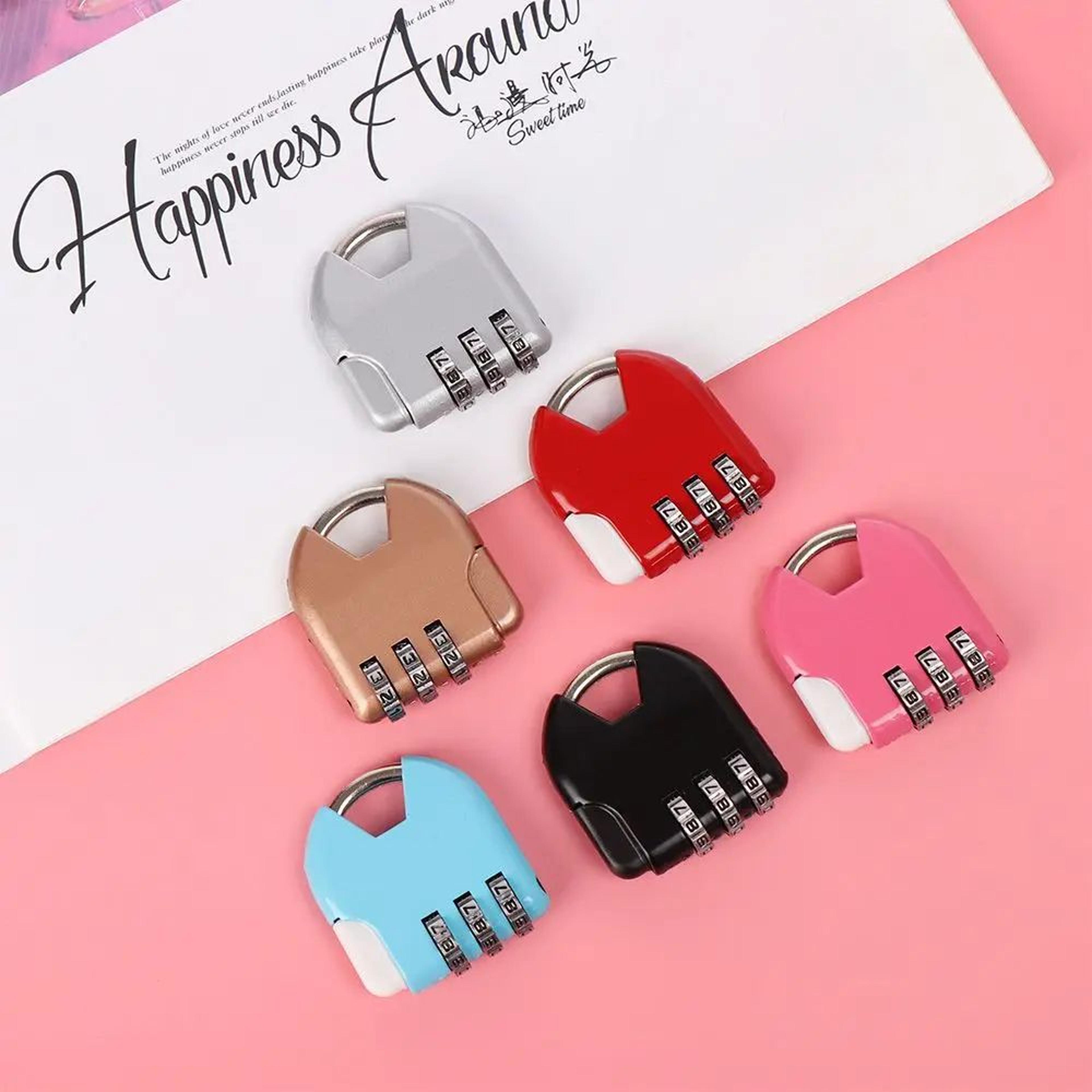 3Digit Combination Padlock  Resettable Zinc Alloy Mini Security Lock For Luggage Suitcase Gym Locke 1