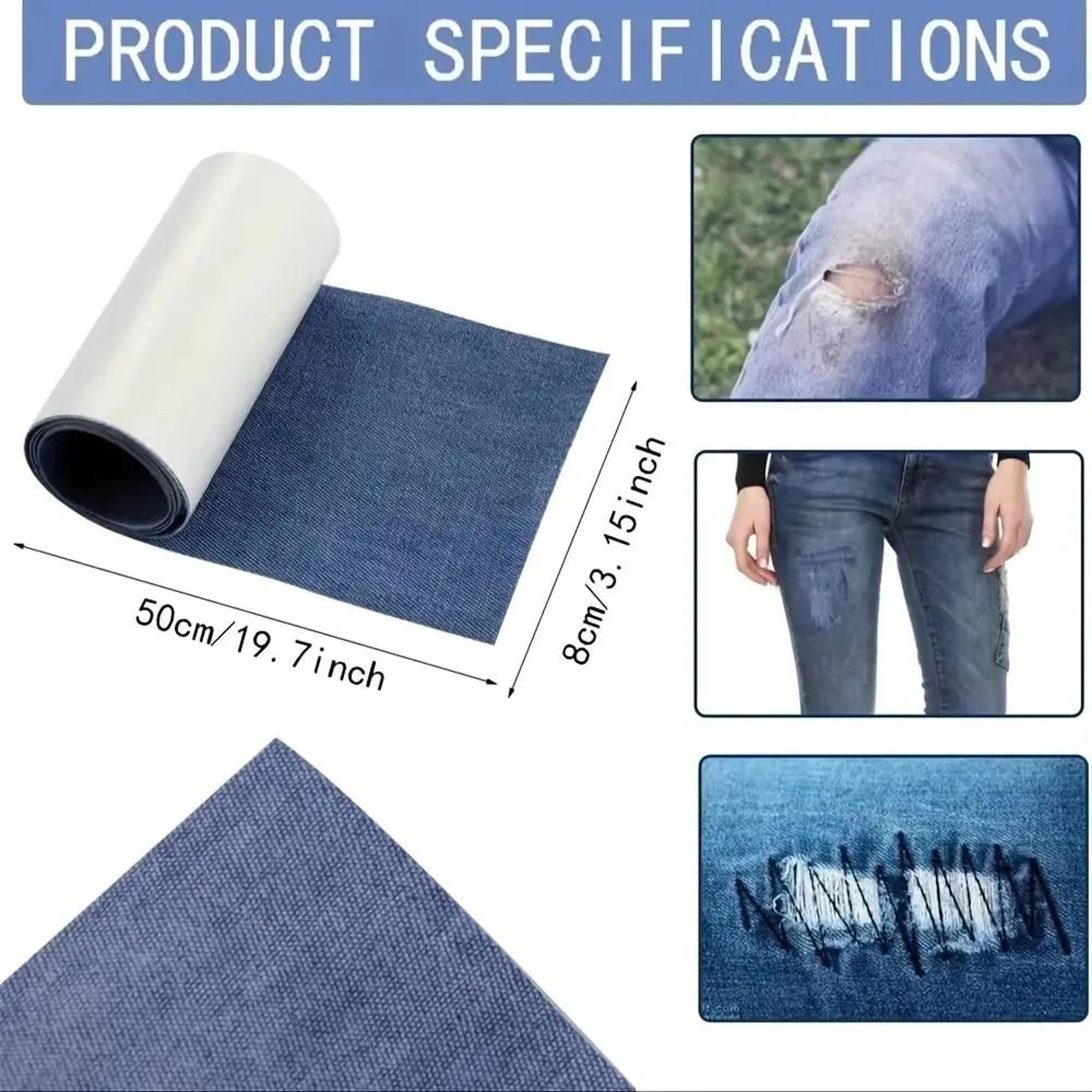 Denim IronOn Repair Patch Roll  DIY Hot Melt Adhesive Fabric Patch For Jeans Clothing  Apparel Repa 4