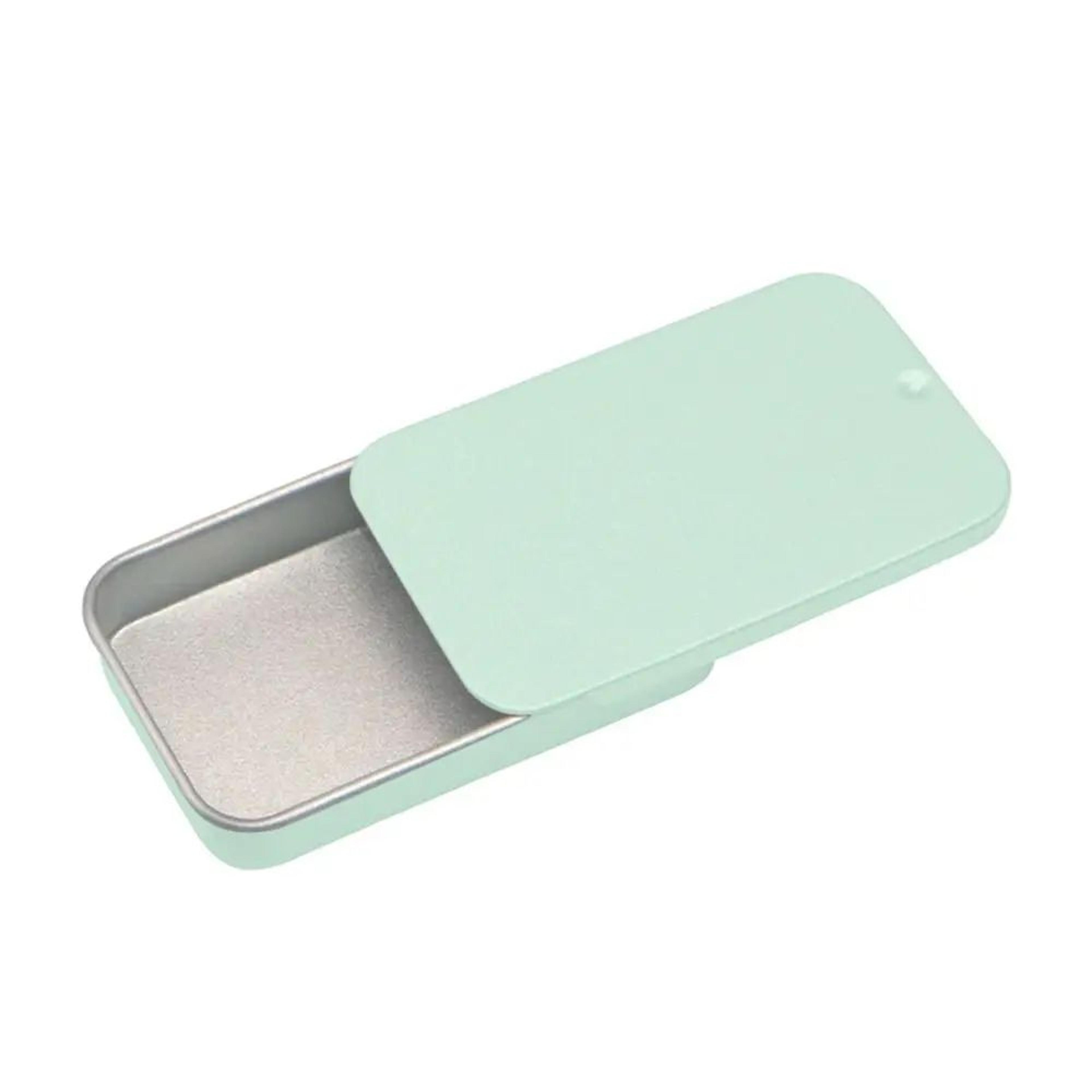 Rectangular Sliding Tin Storage Box  Metal Push Pull Mini Container For Candy Pills Balm  Small Acc 9
