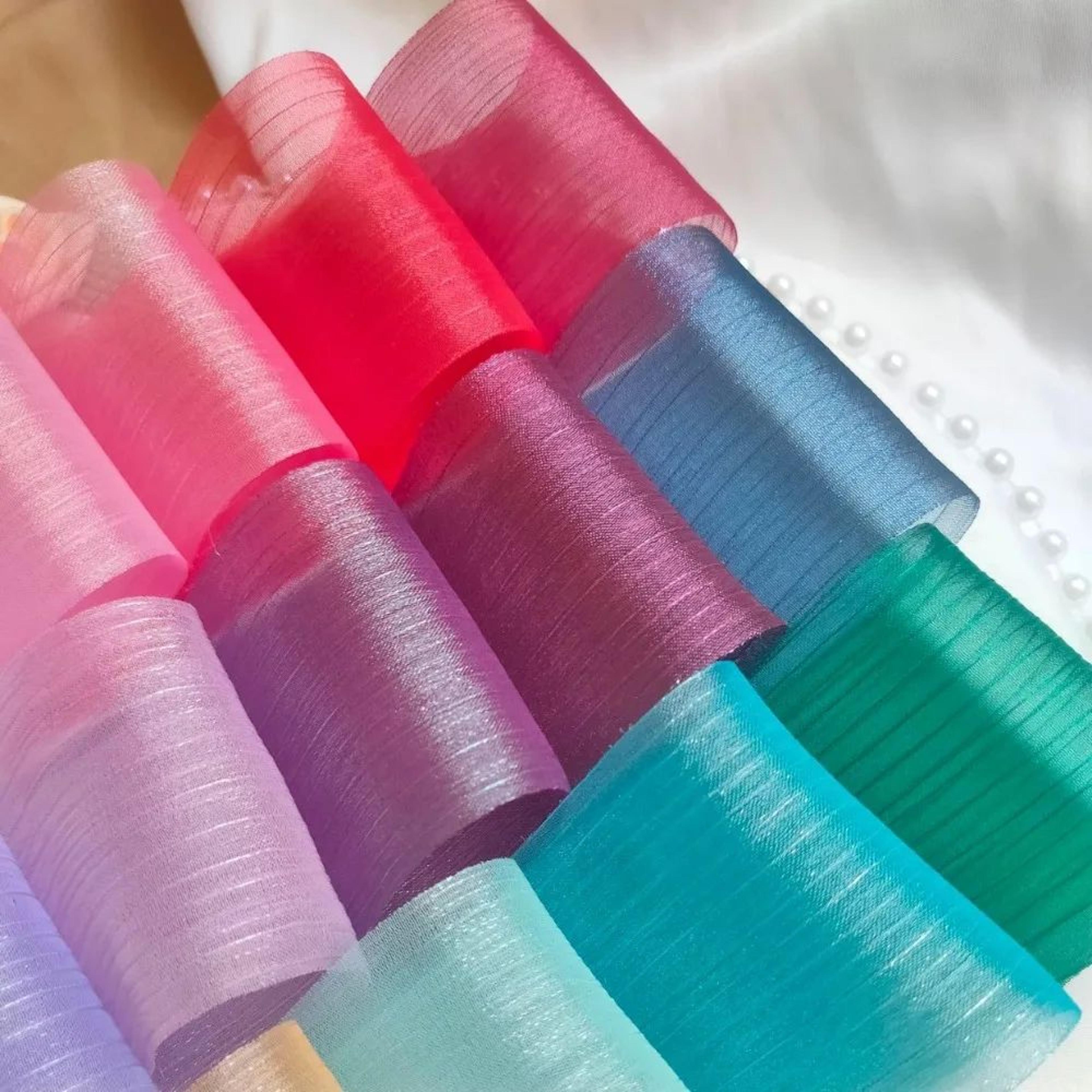 5M Pleated Chiffon Ribbon  236In Wide Tulle Ribbon For DIY Hair Bows Bouquets Gift Wrapping  Weddin