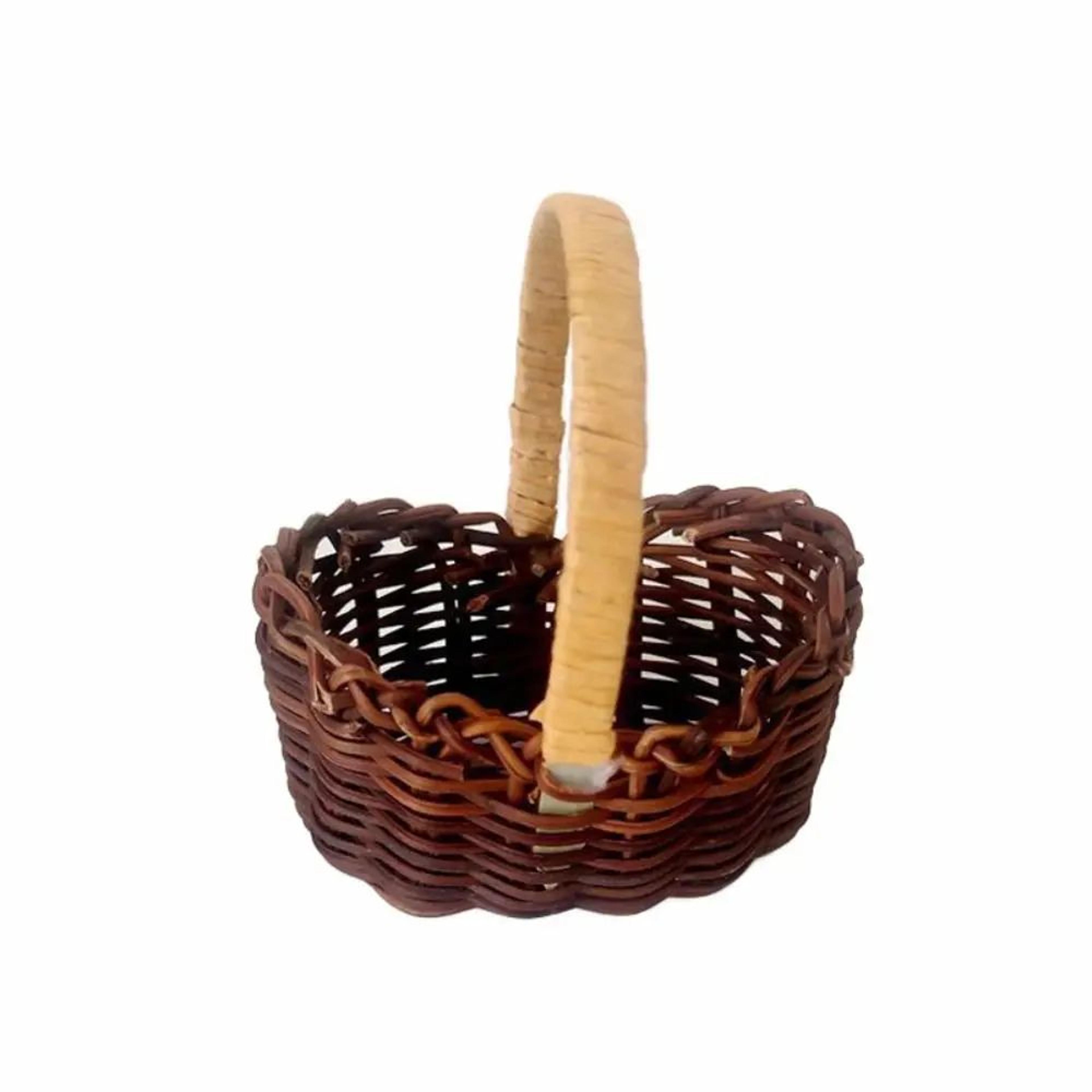 Mini Woven Flower Basket  Bamboo Handheld Basket For Weddings Parties Flowers  Small Item Storage 9