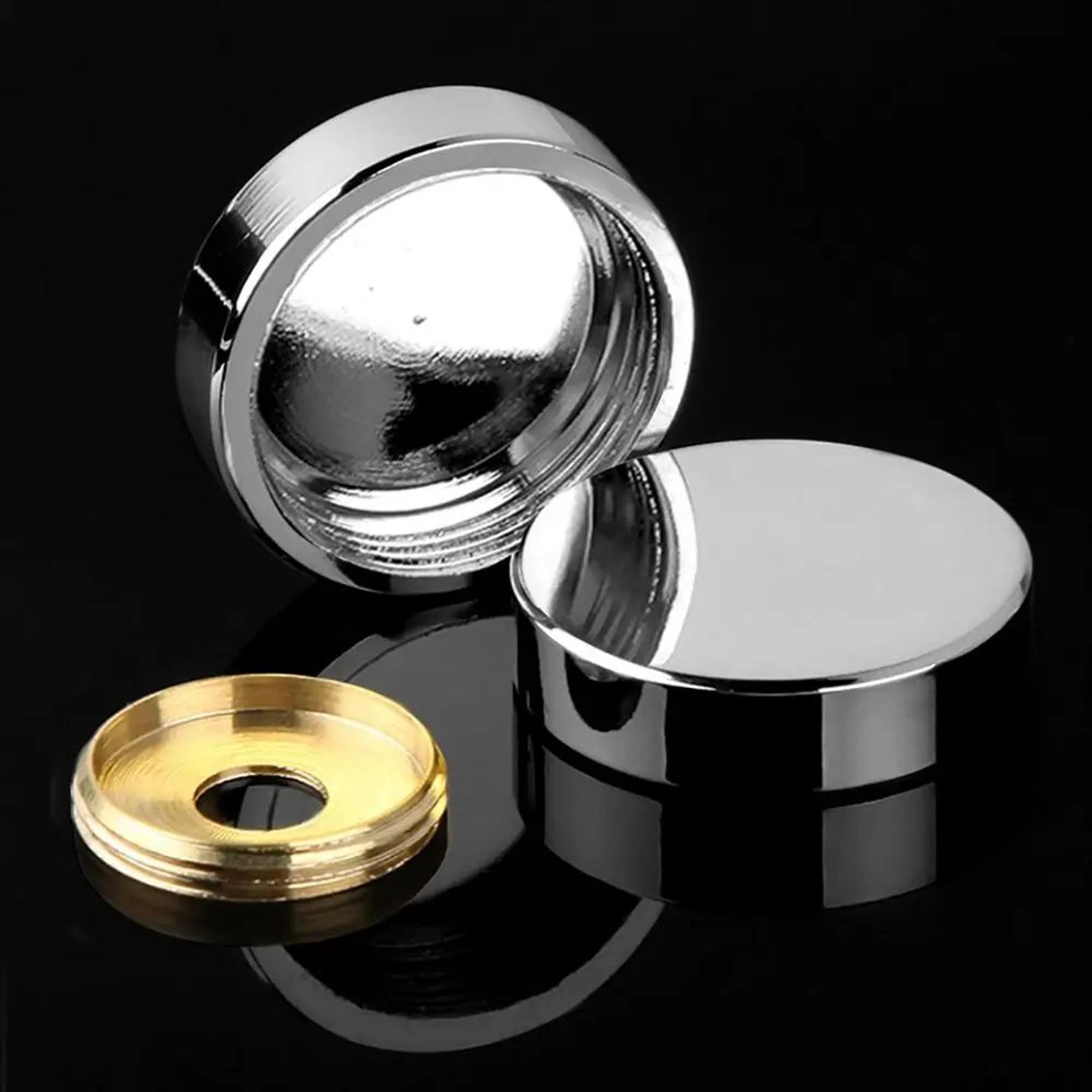 4pcs Copper Mirror Fixing Screws  Polished Chrome Decorative Cap Covers For Glass Furniture Mirrors 5