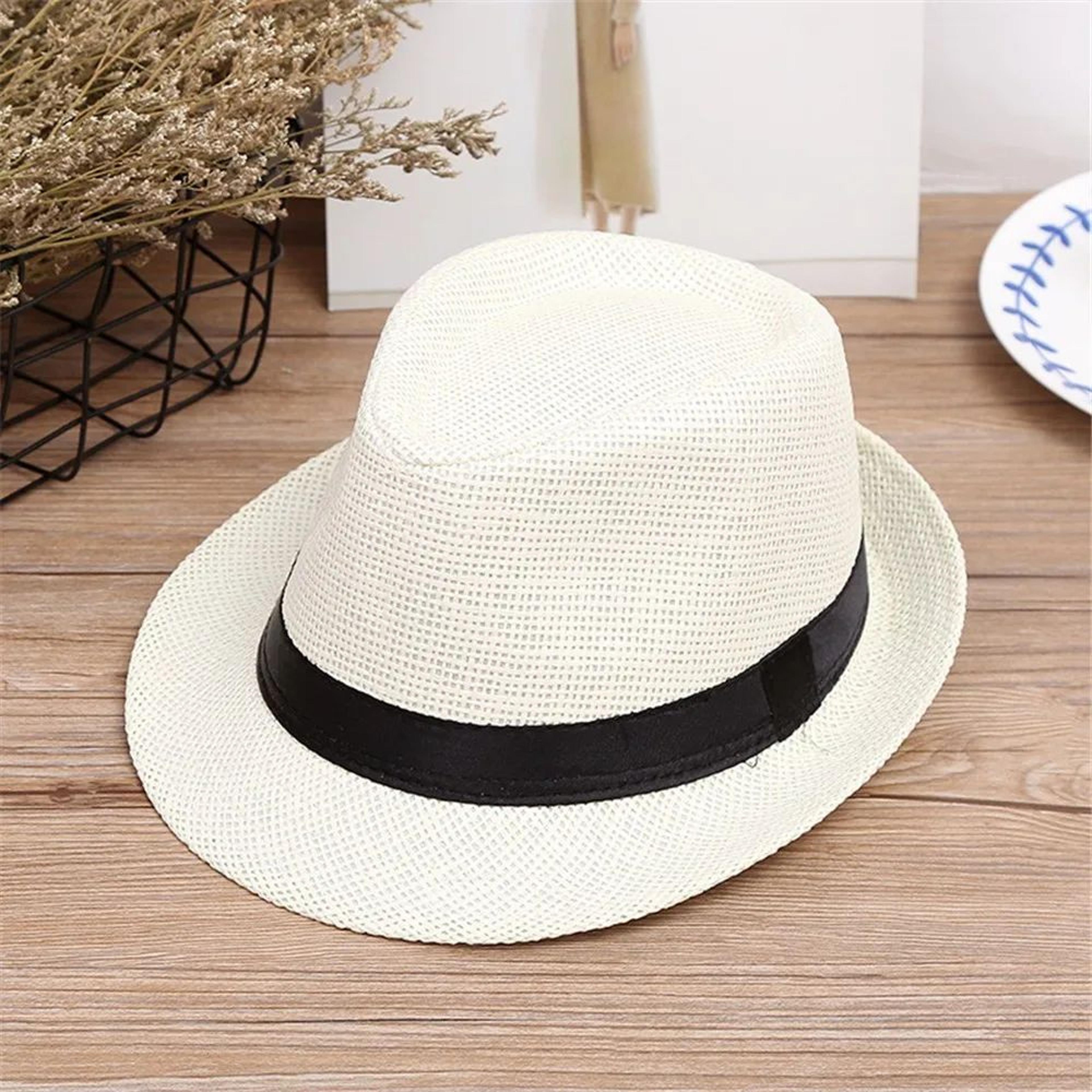 Kids Straw Sun Hat  Breathable Wide Brim Panama Beach Hat For Boys  Girls Outdoor Summer Travel 8