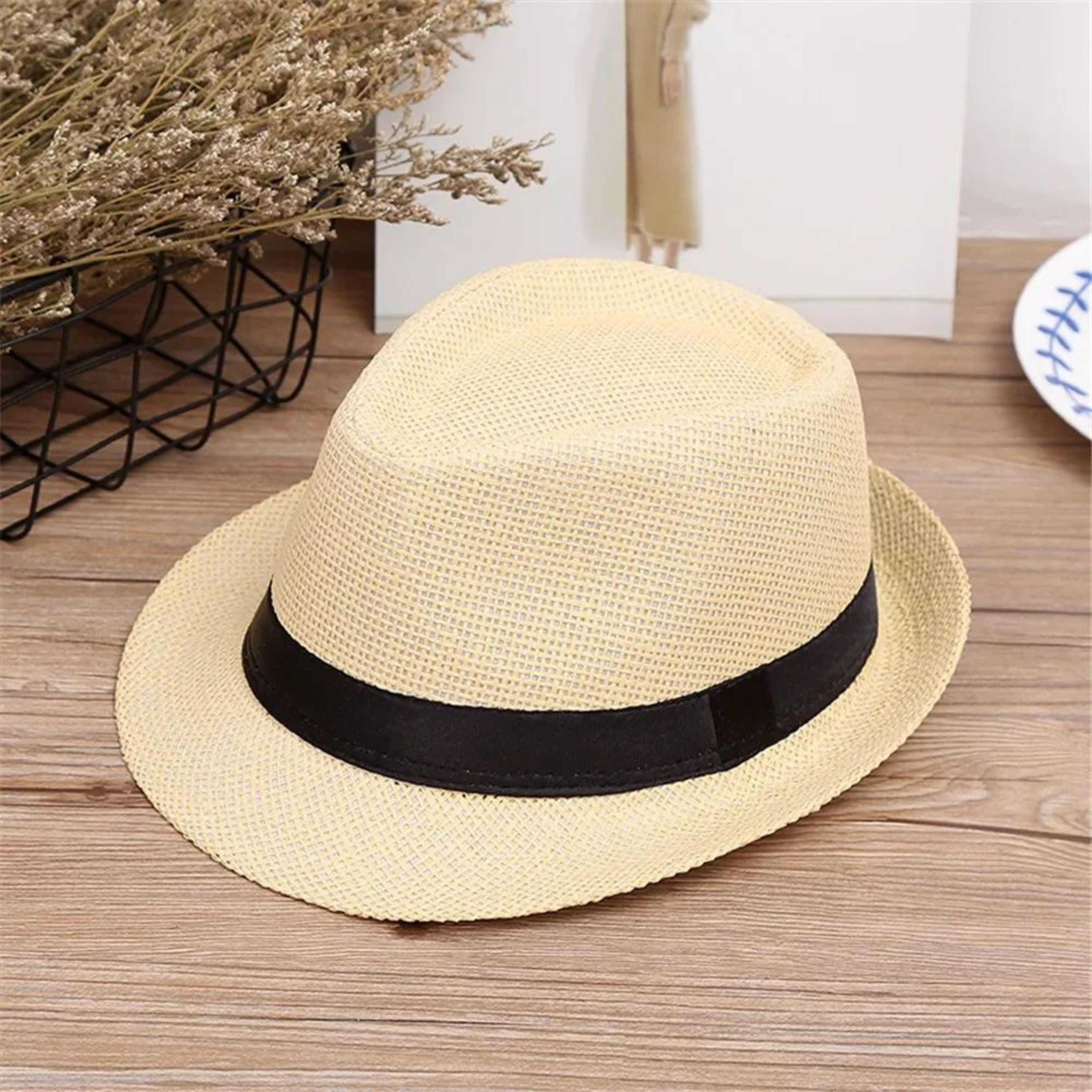 Kids Straw Sun Hat  Breathable Wide Brim Panama Beach Hat For Boys  Girls Outdoor Summer Travel 10