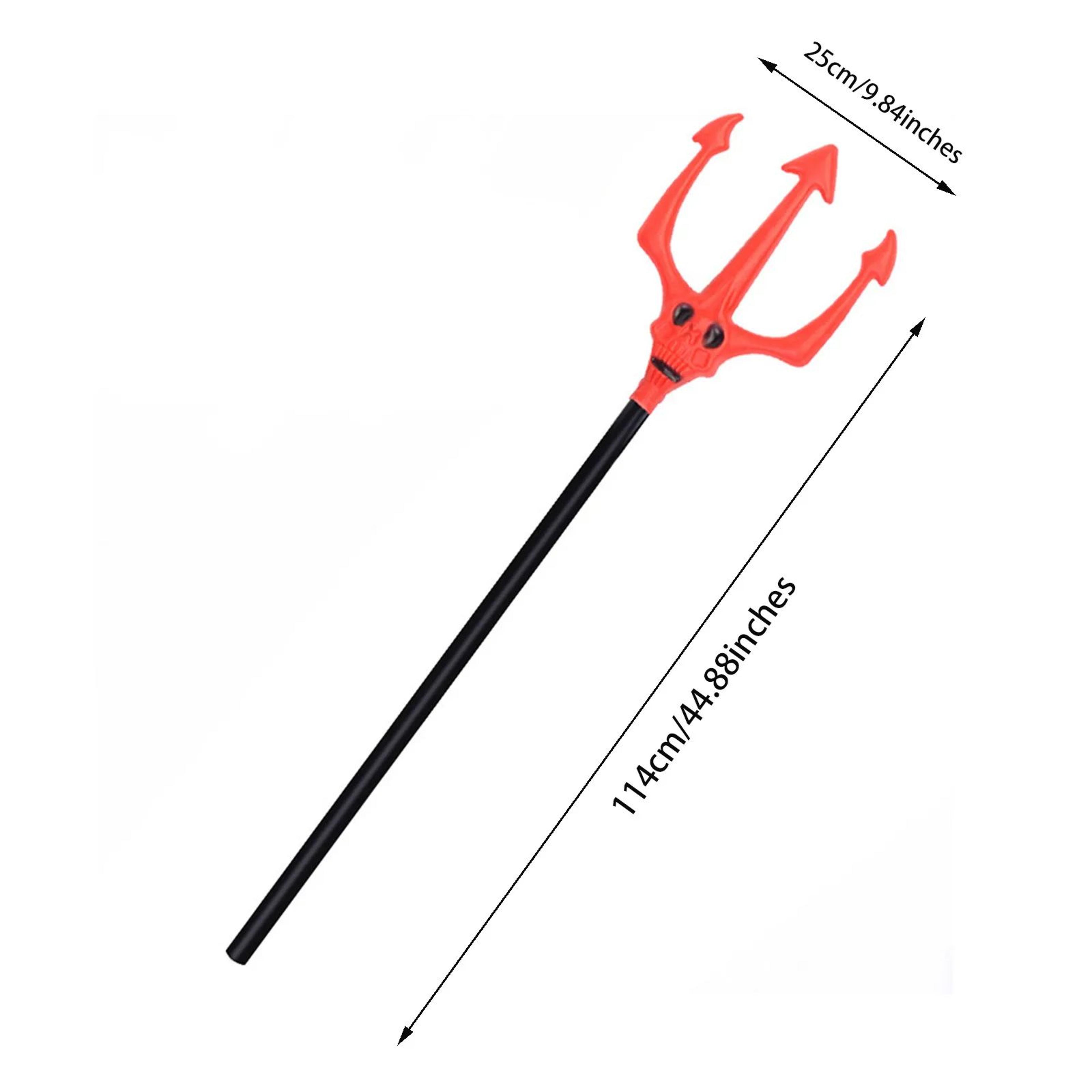 Red Devil Pitchfork Prop  Detachable Plastic Fork Staff For Halloween Costume Masquerade  Cosplay 6