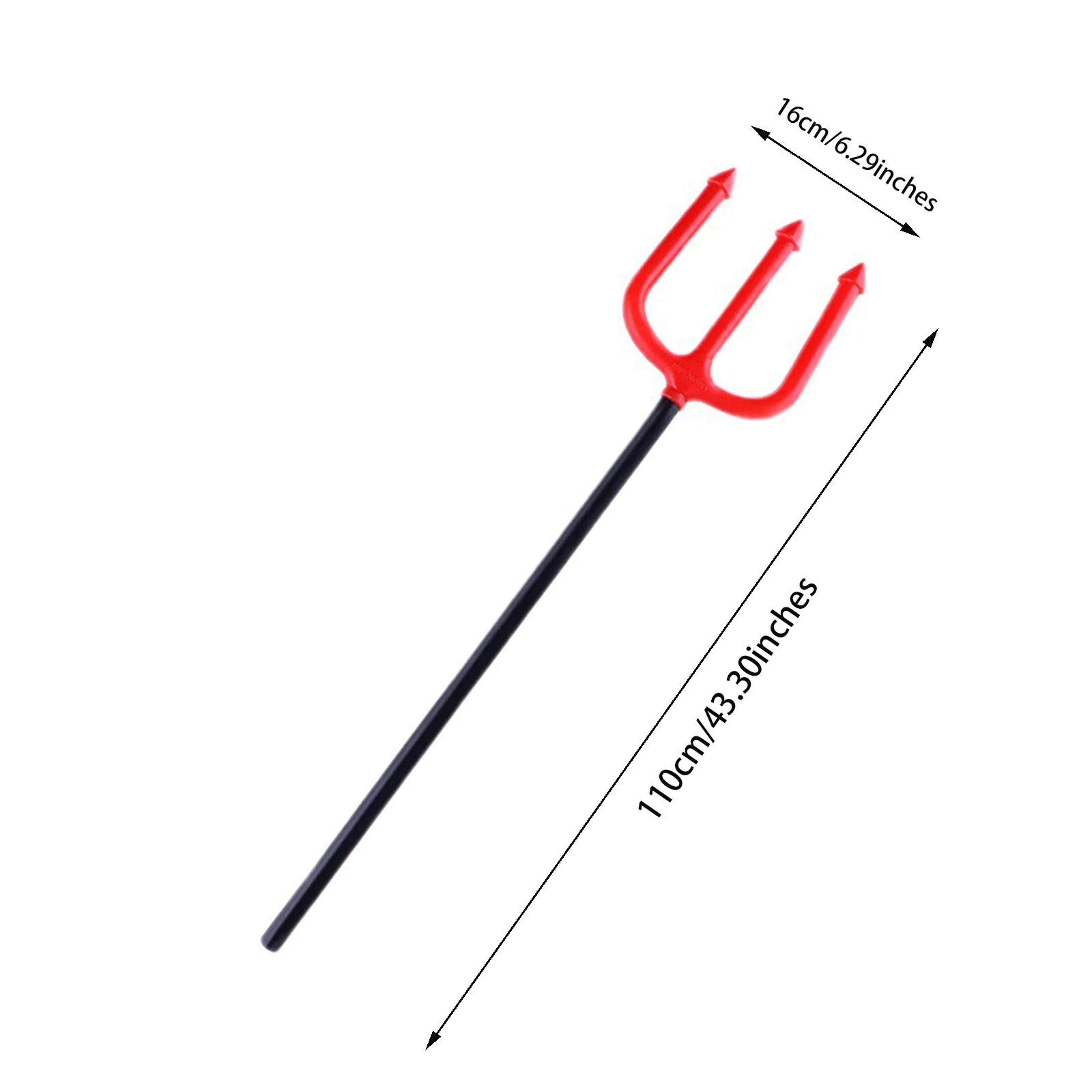 Red Devil Pitchfork Prop  Detachable Plastic Fork Staff For Halloween Costume Masquerade  Cosplay 5