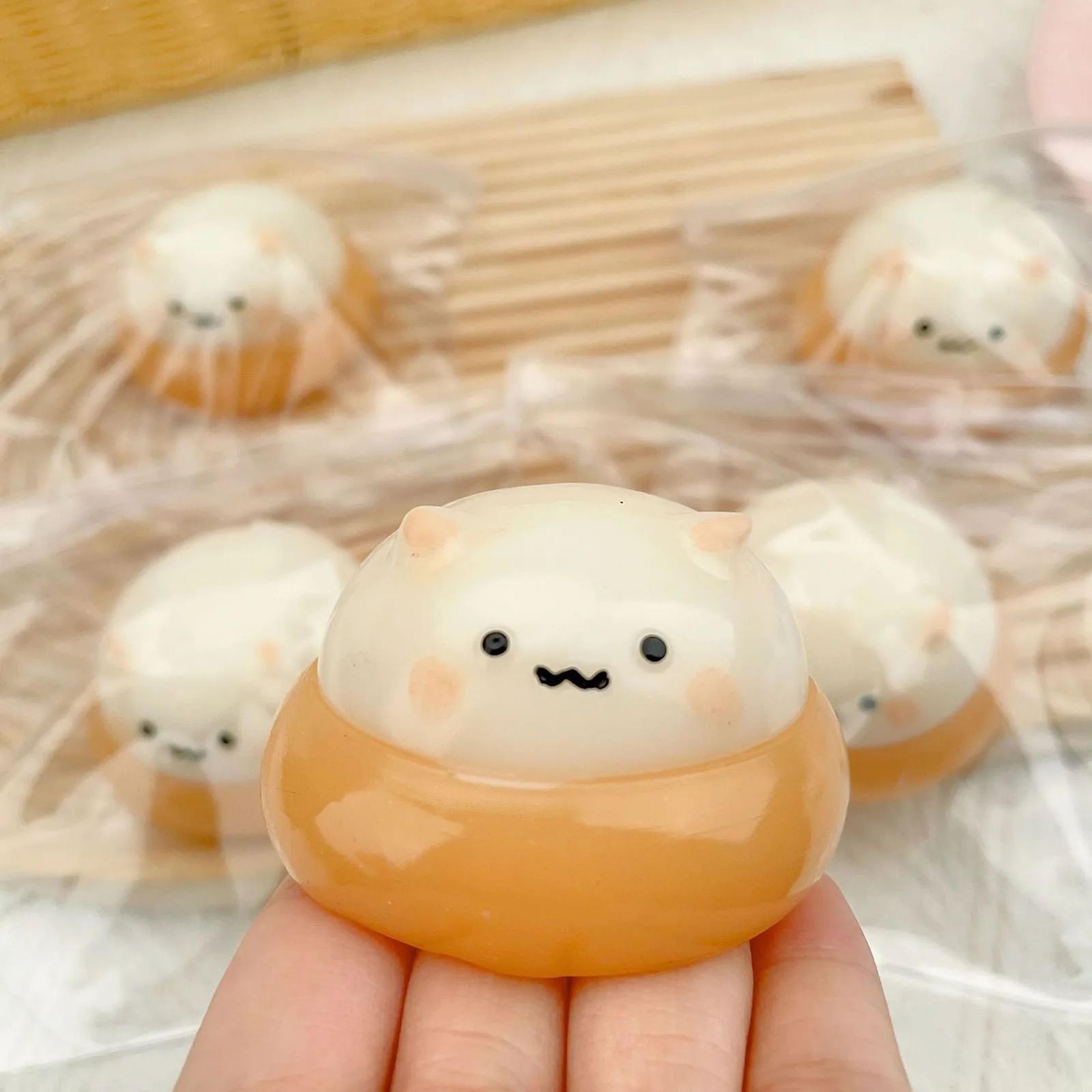 Cat Mochi Taba Squishy Fidget Toy  Cute Silicone SlowRebound Stress Relief Pinch Toy For Relaxation 4