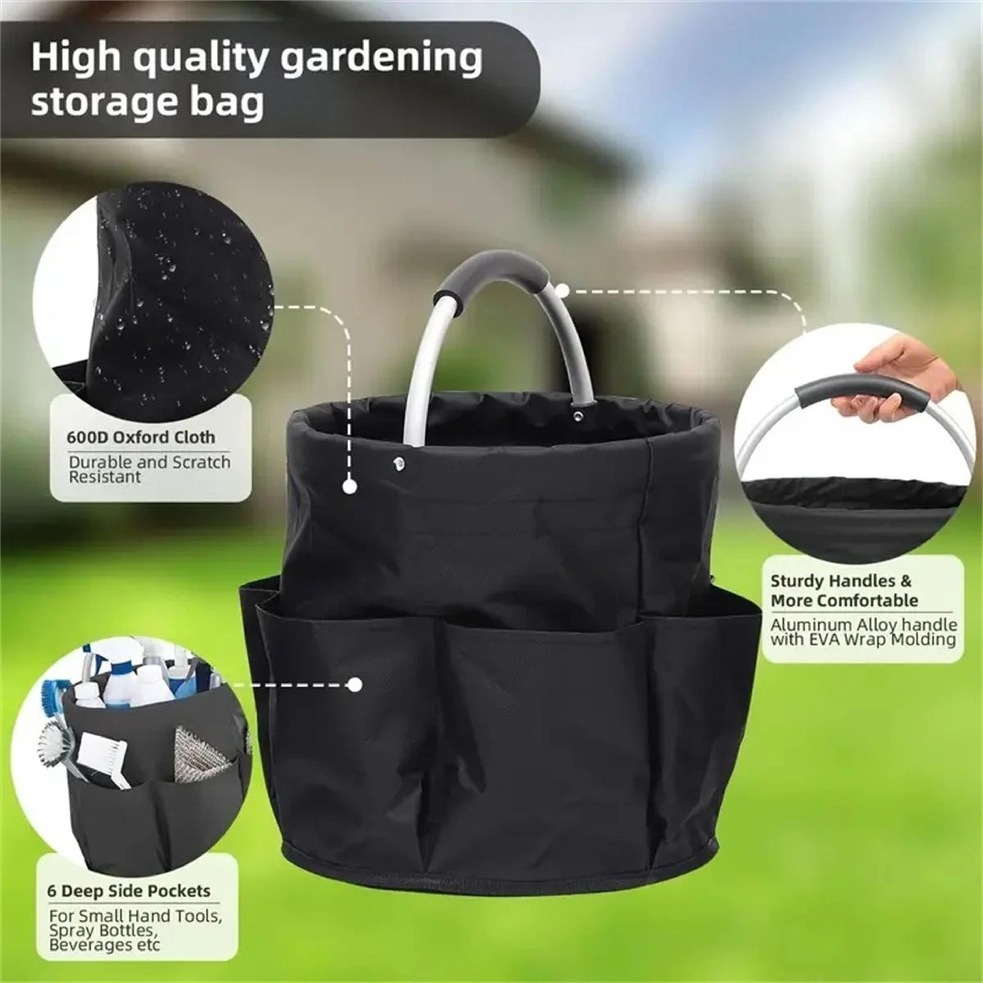 Portable Foldable Storage Basket  Fabric Picnic Garden Tool Travel Toiletry  Outdoor Hand Carry Org 2