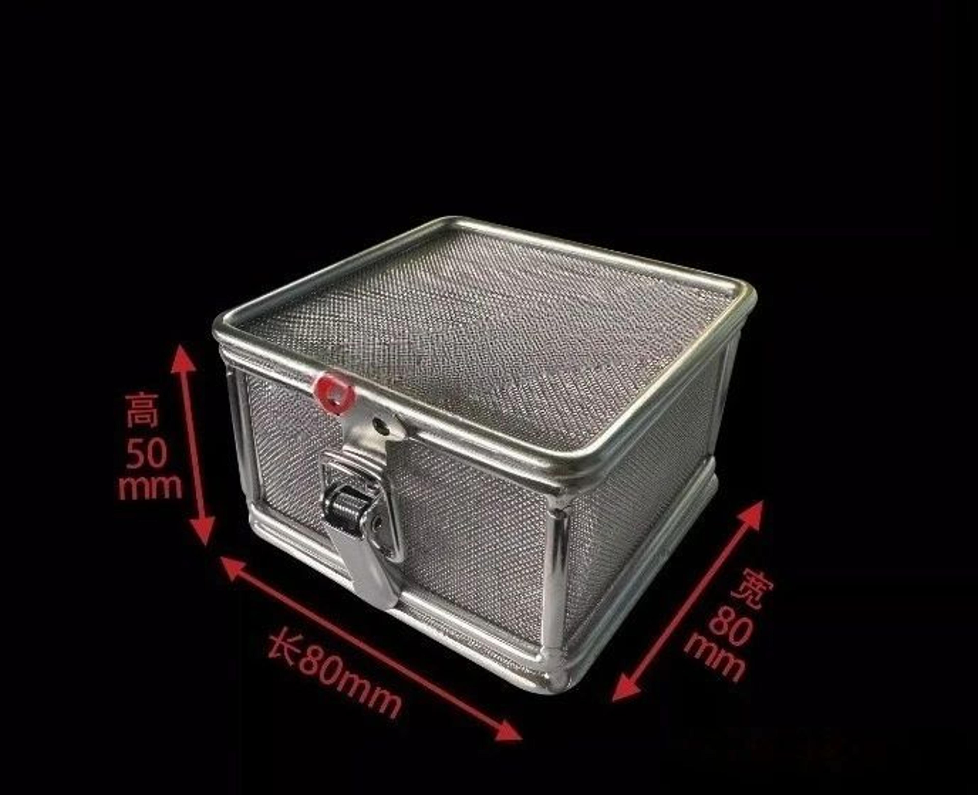 Stainless Steel Cleaning Net Basket  Durable Metal Storage Container With Lid For Kitchen Home  Eve 6