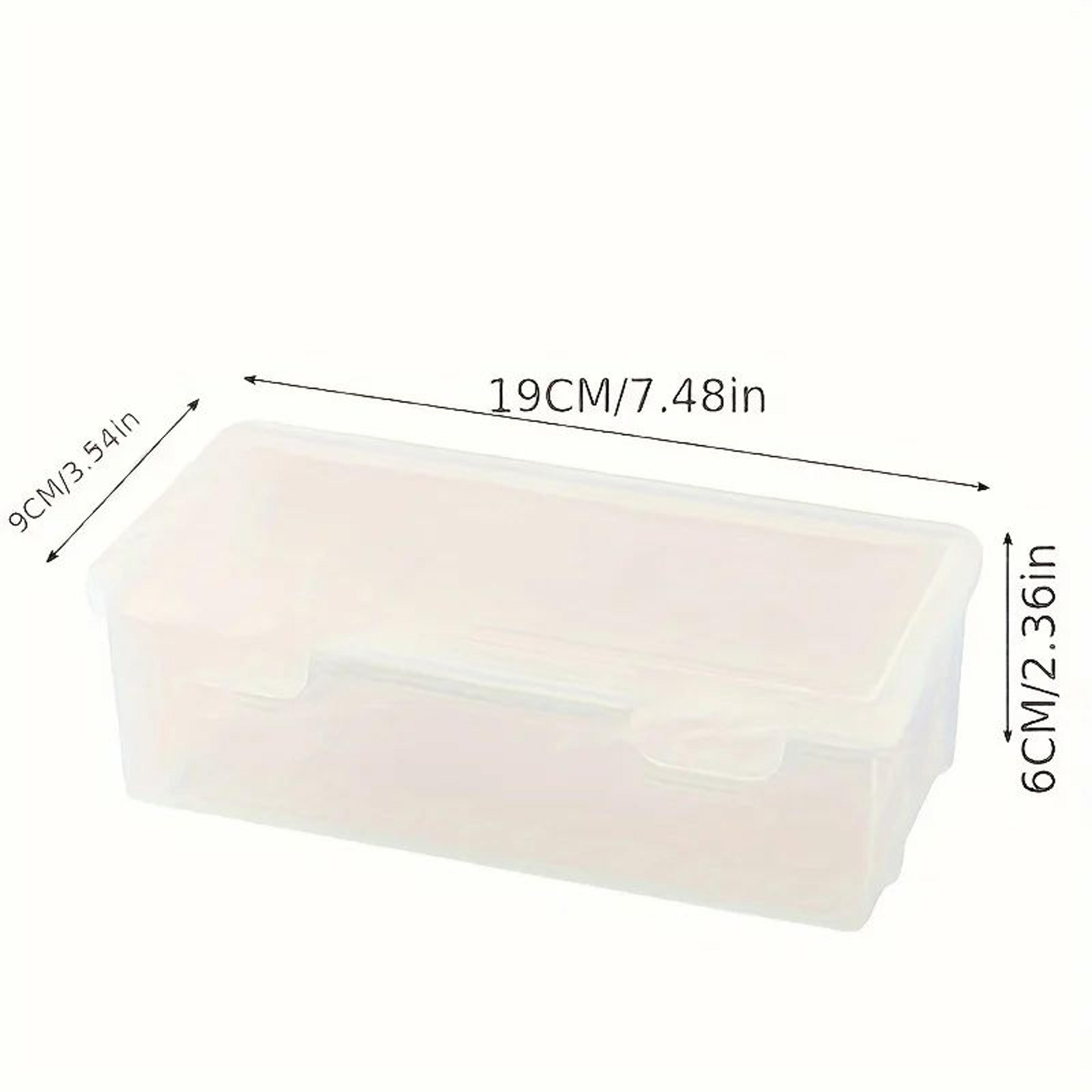 2pcs Large Capacity Pencil Boxes  Transparent Portable Plastic Pen Holders  Art Supply Storage For