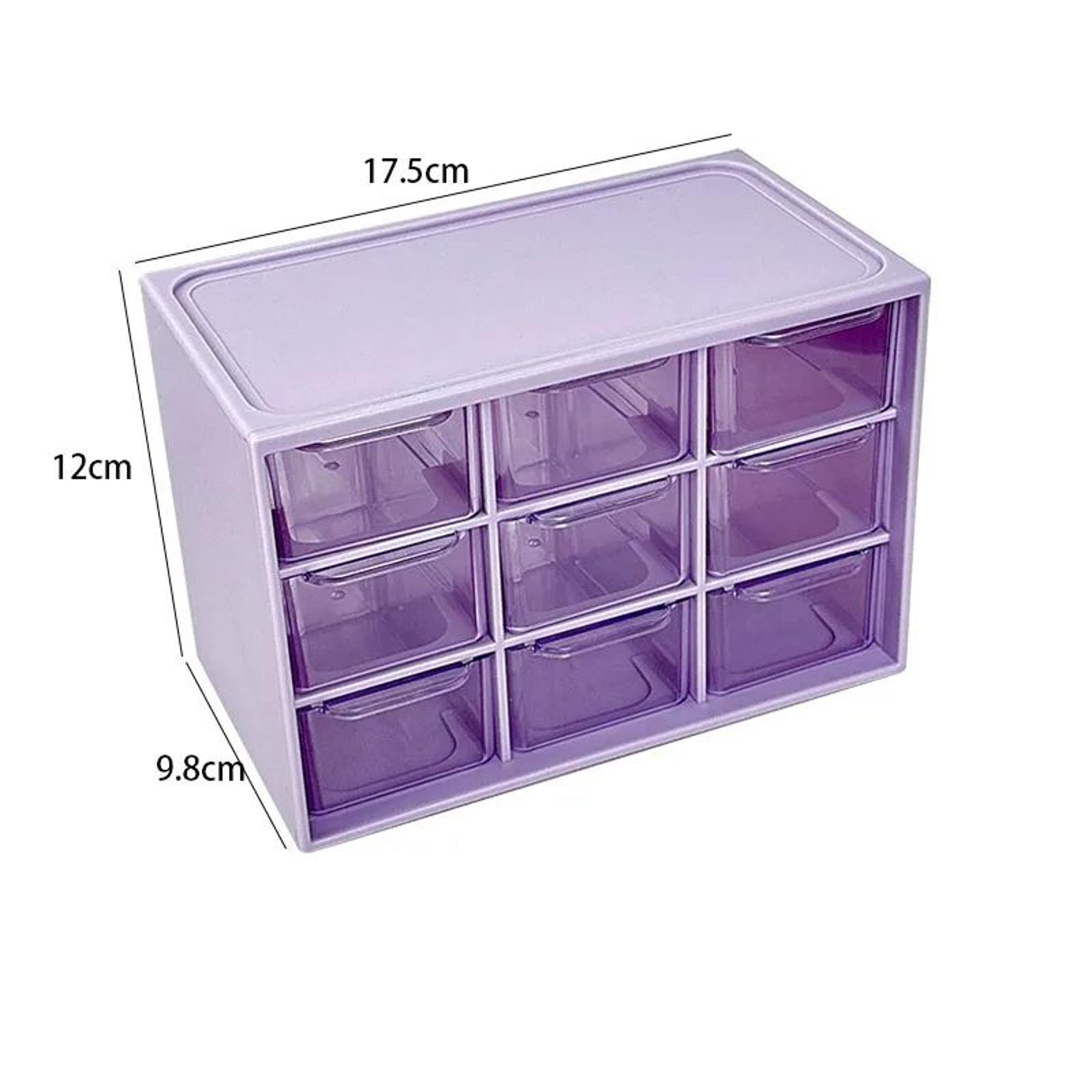 Dustproof MultiGrid Desktop Organizer  Portable Plastic Drawer Storage Box For Jewelry Cosmetics  D 9