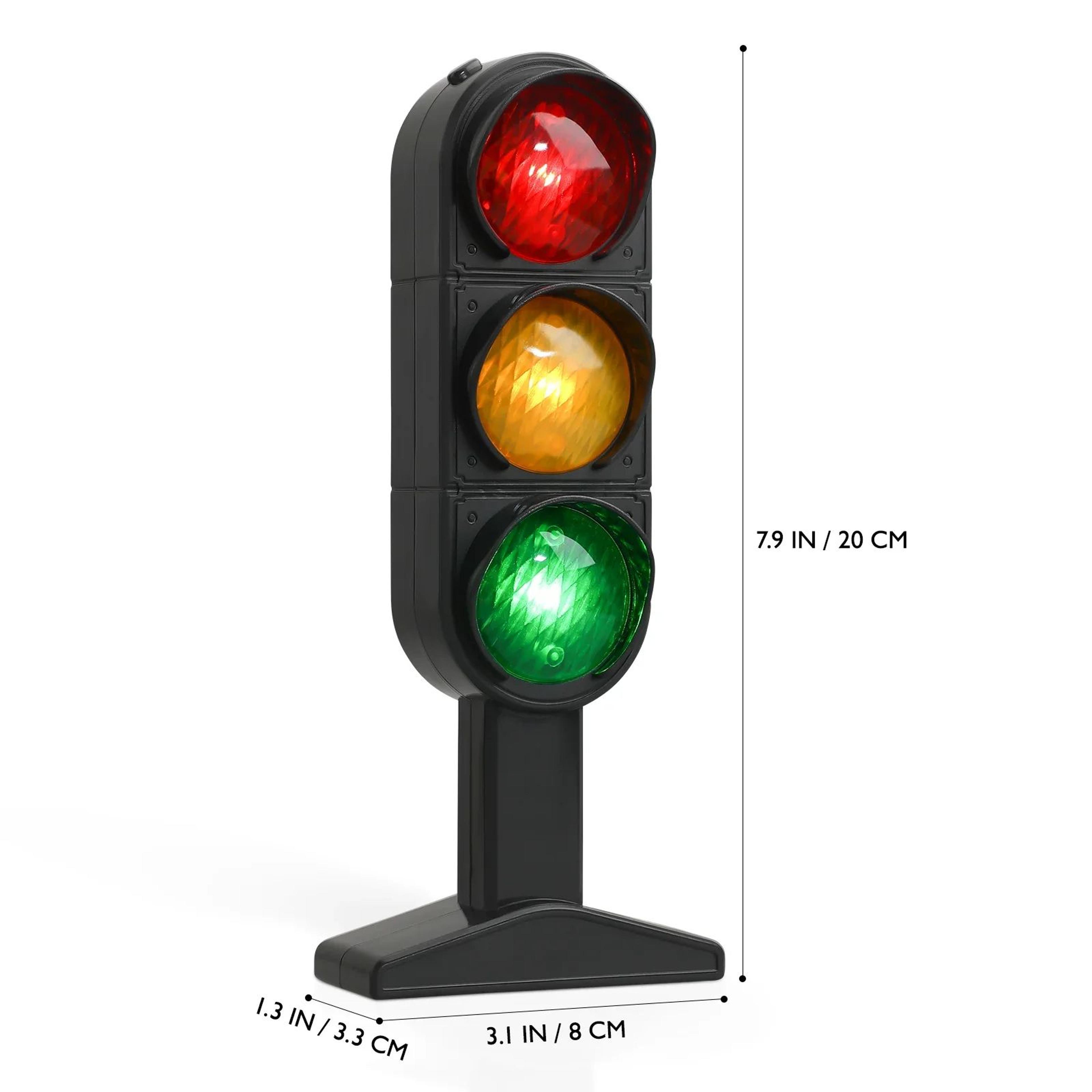 Simulation Traffic Light Lamp  Realistic Plastic Road Signal Toy For Kids Traffic Safety Learning H 5