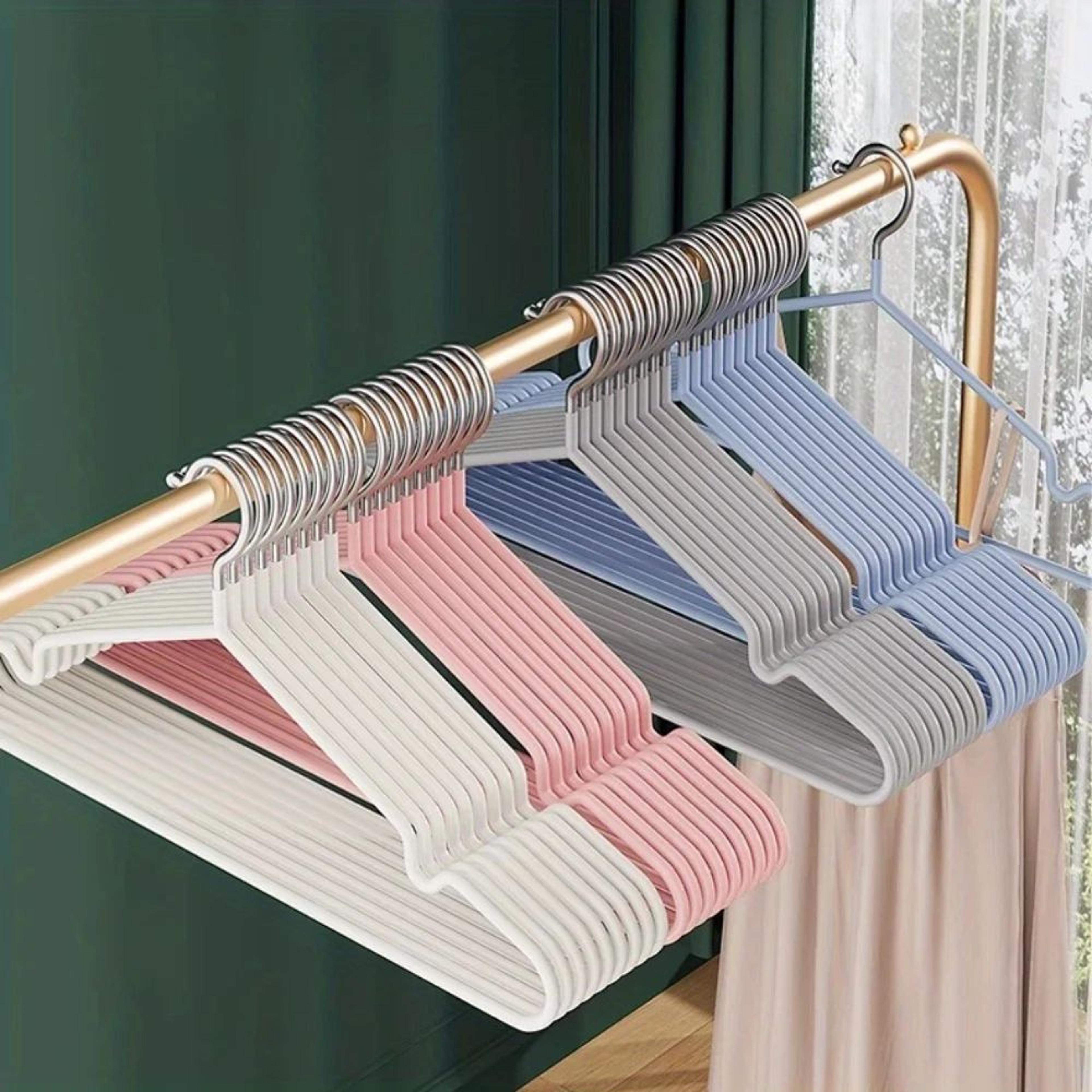 Heavy Duty Metal Clothes Hangers  AntiSlip Space Saving Closet Organizers For Home Boutique Garage  2