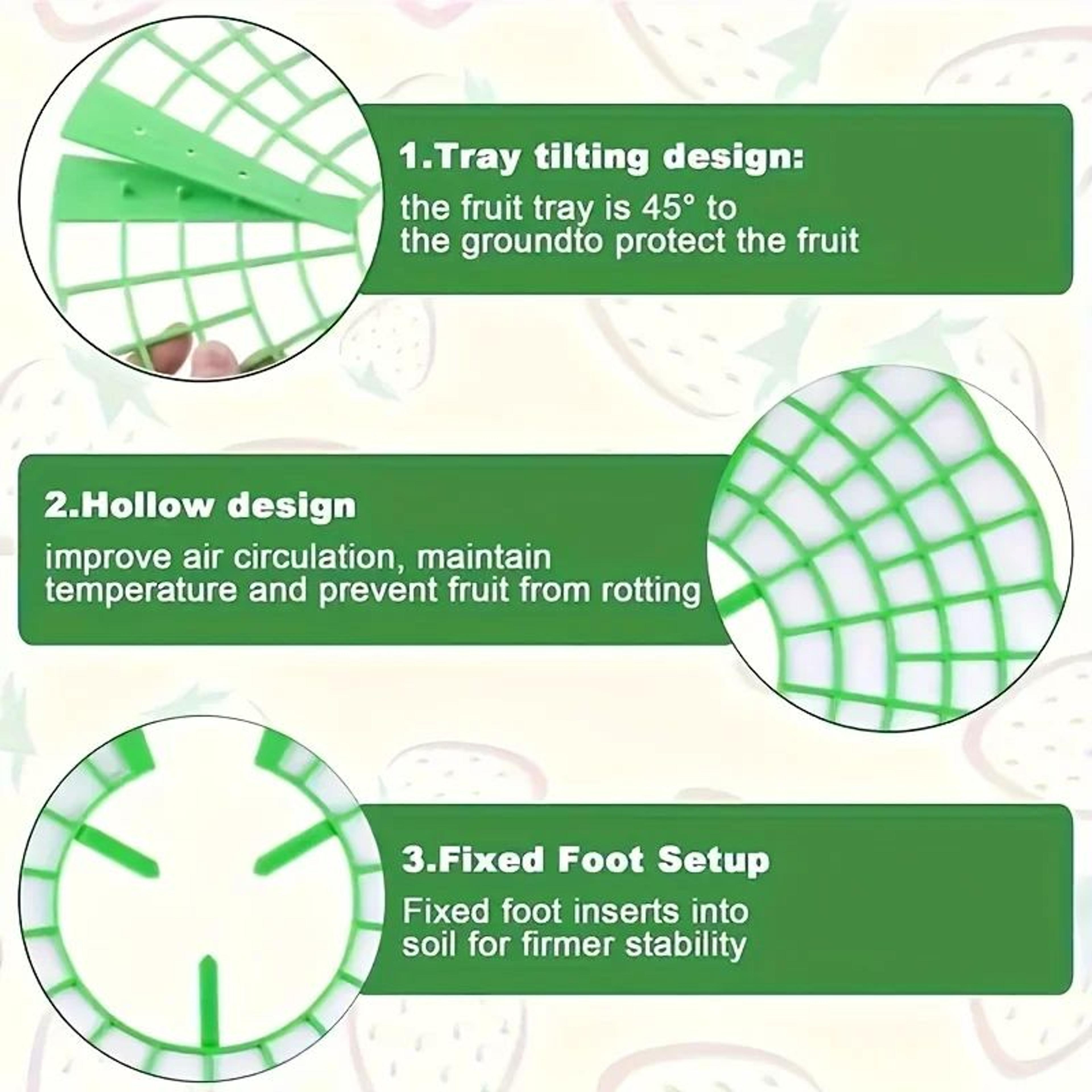 10pcs Strawberry Plant Support Racks  3Legged Plastic Fruit Protector Stands For Watermelon Garden  3