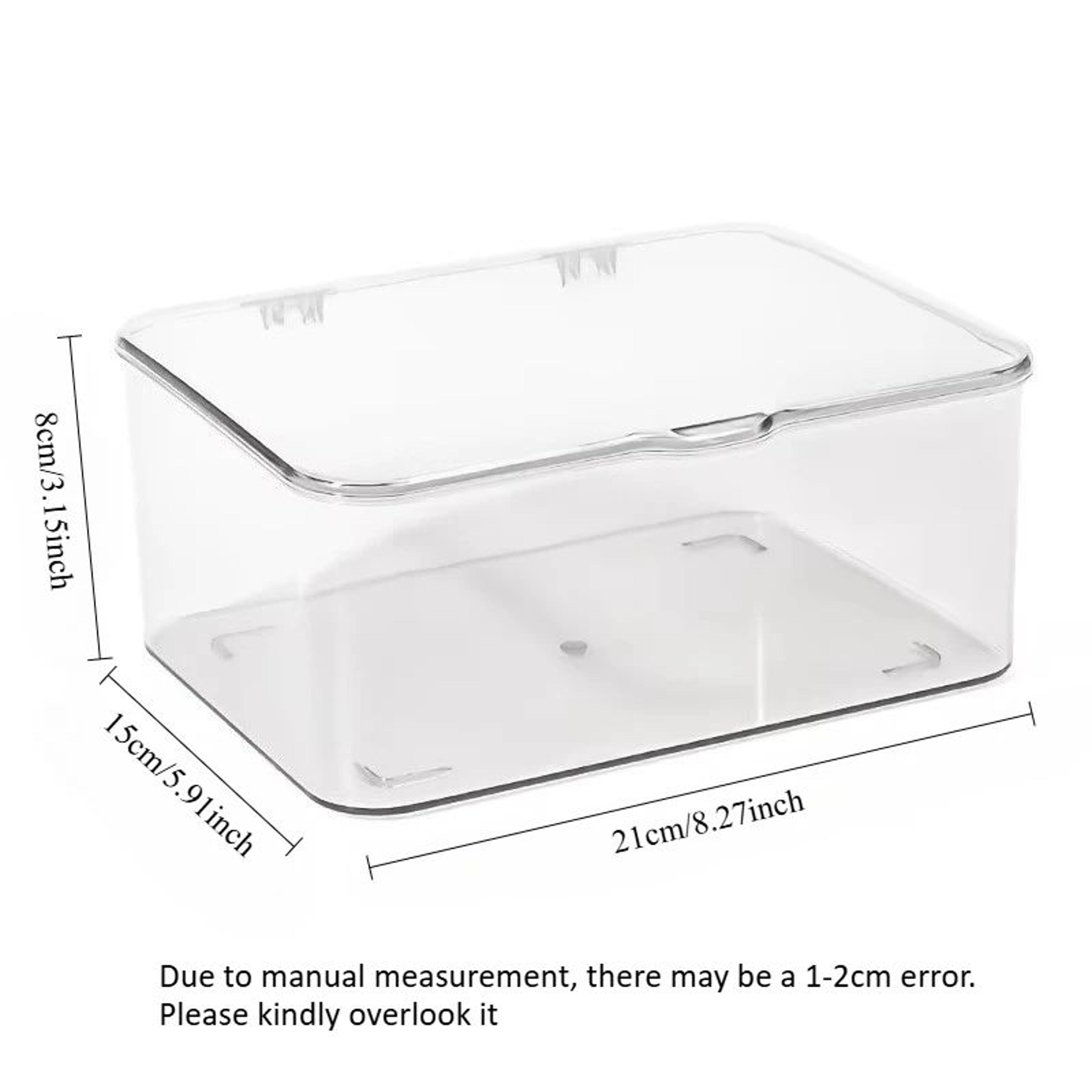 Clear Acrylic Storage Organizer Box  Clamshell Multipurpose Desktop Container For Office Home Stati 6