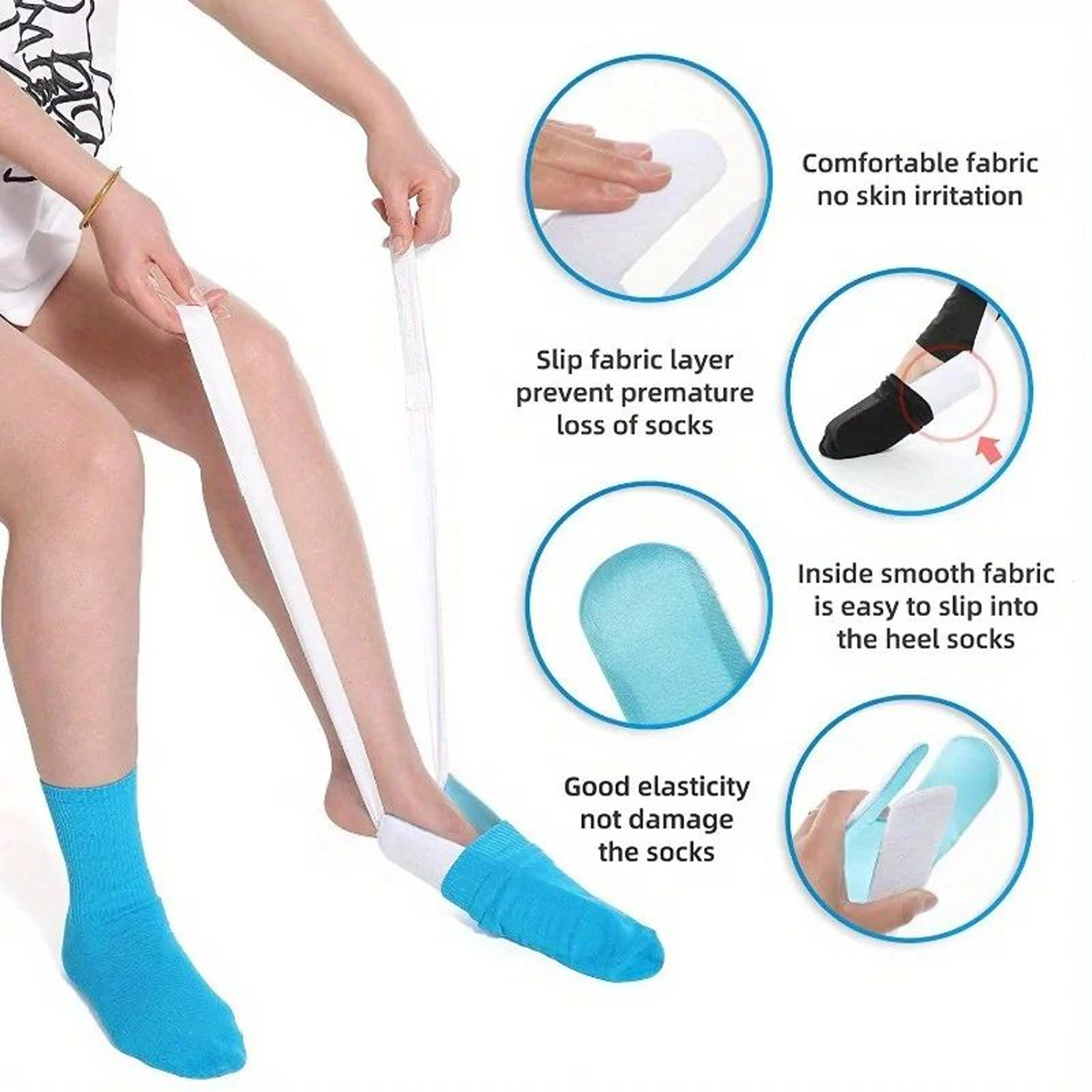 EasyOn Sock Aid Tool  NoBend ABS Ergonomic Dressing Helper For Seniors Pregnant Women  Limited Mobi 2
