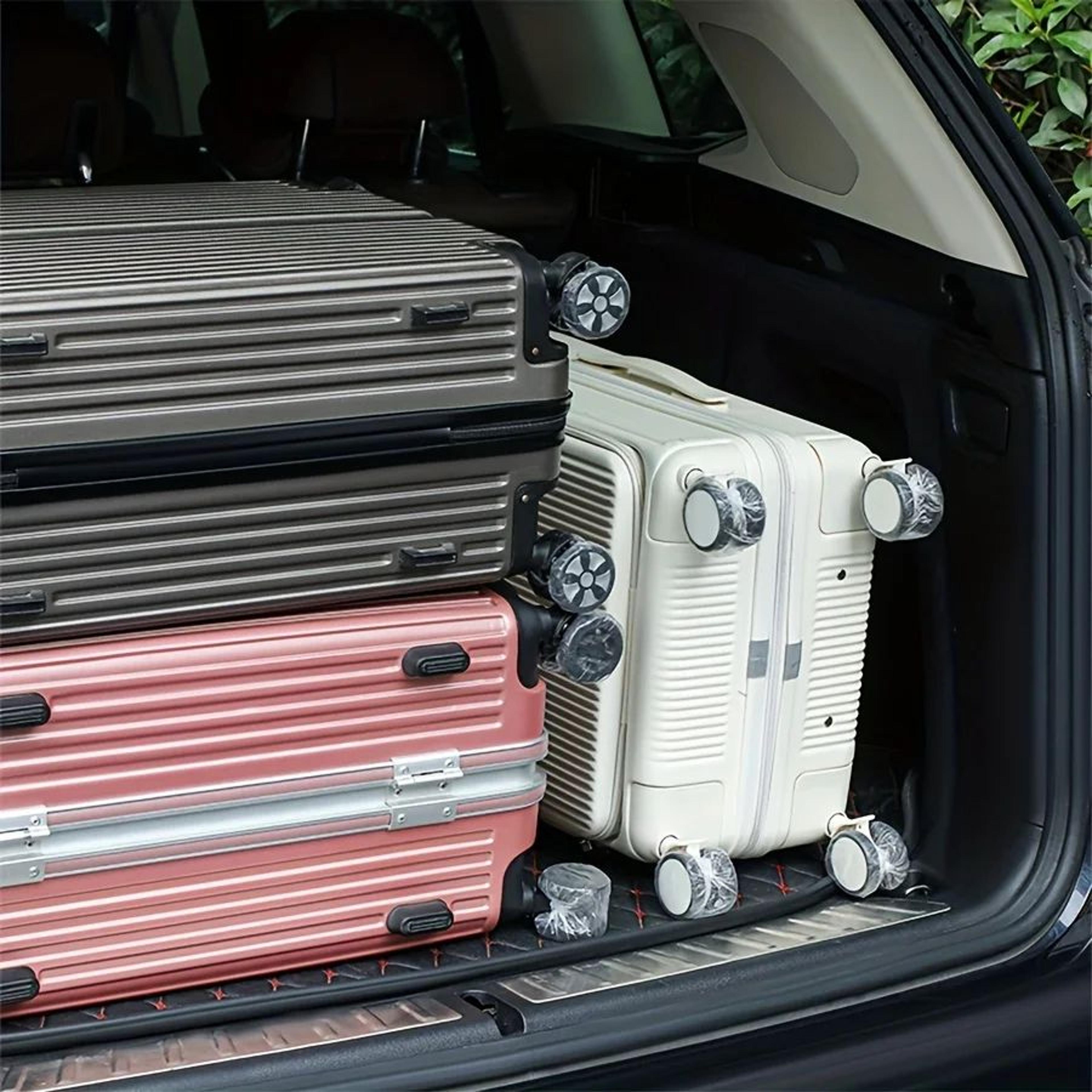 Dustproof Luggage Wheel Covers  Disposable Plastic Suitcase Wheel Protectors For Trolley Cases Trav 4