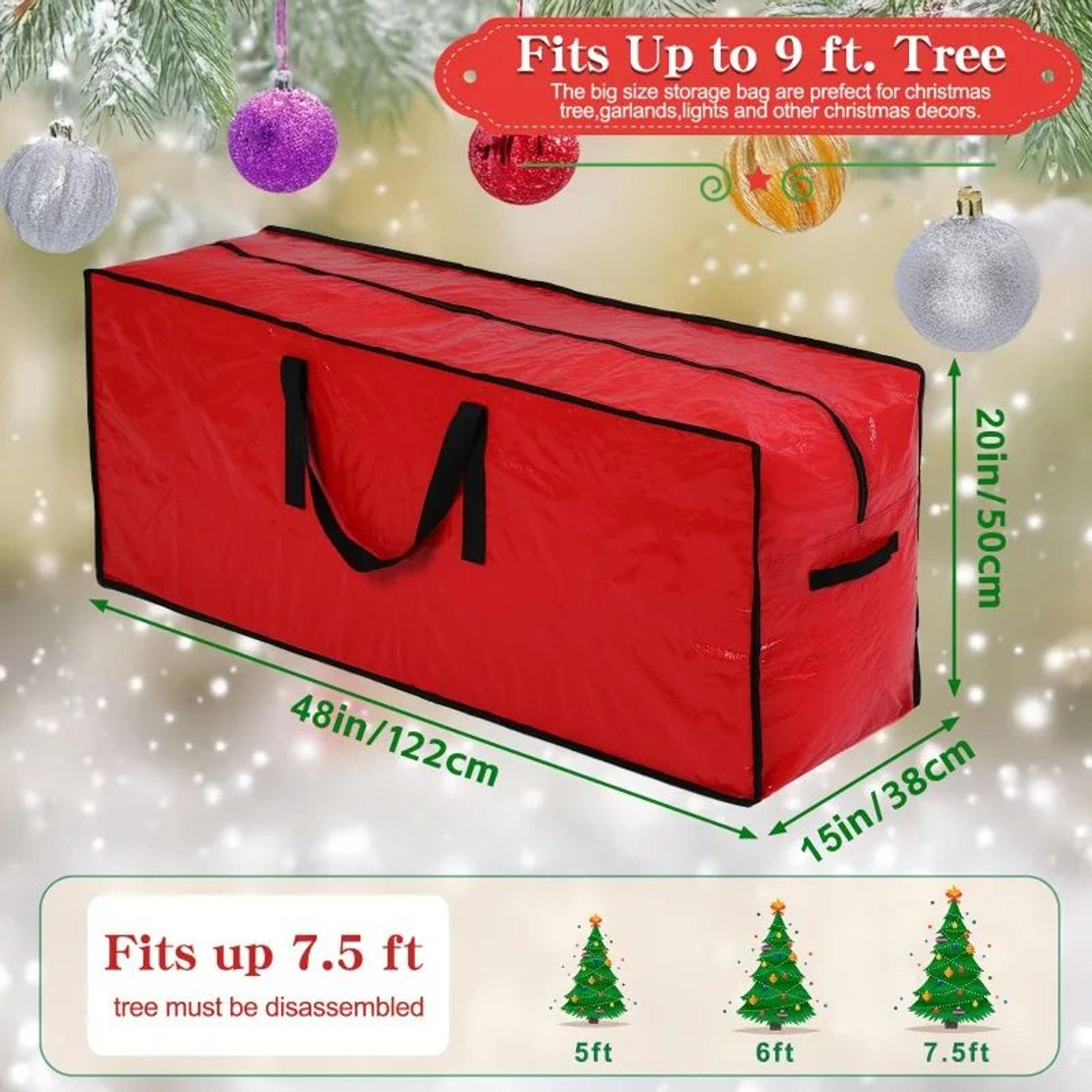 9 Ft Christmas Tree Storage Bag  Waterproof PVC Holiday Tree Organizer With Reinforced Handles Dual 8