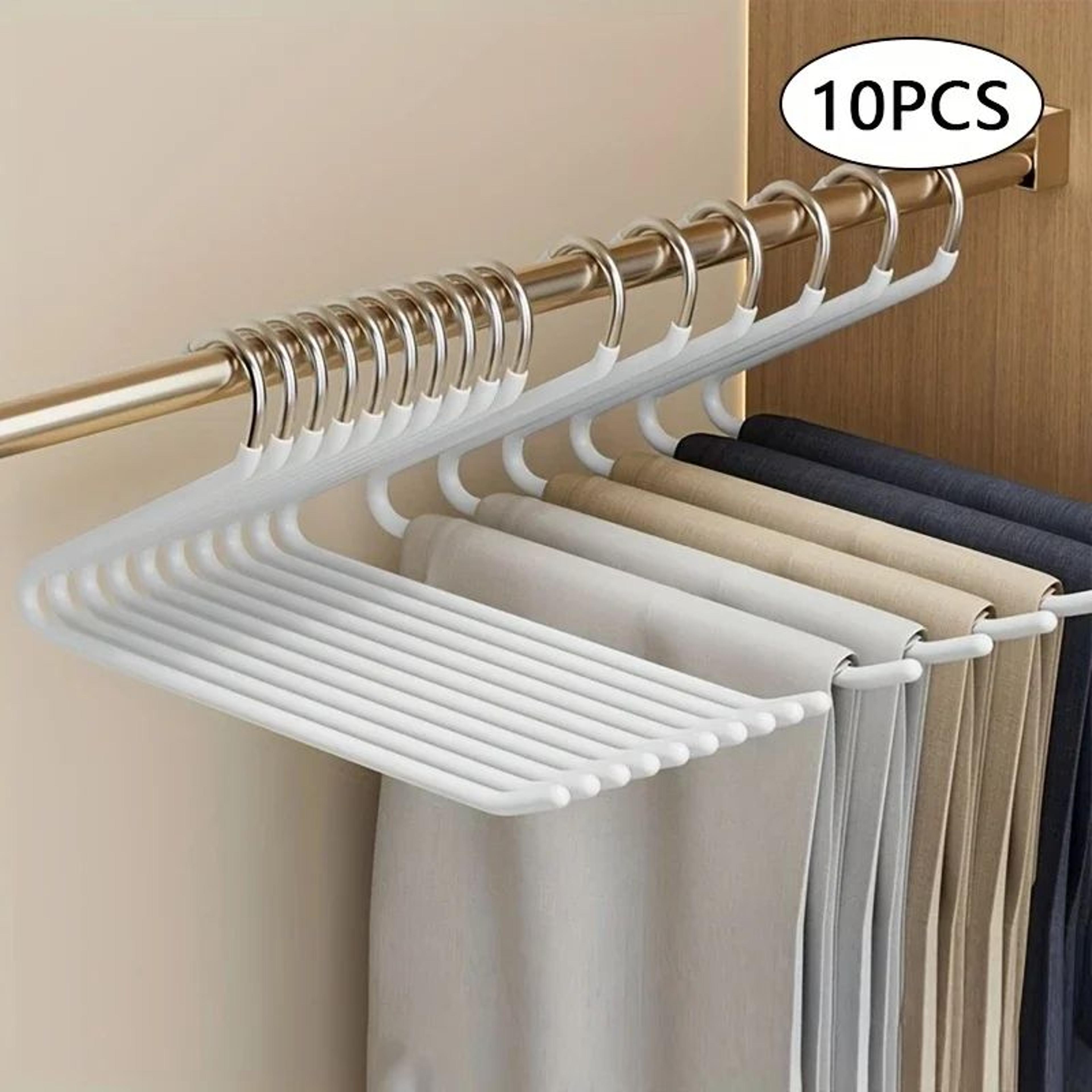 ZShaped Stainless Steel Pants Hanger  SpaceSaving Multifunctional Trouser Rack For Jeans Clothes  C 8