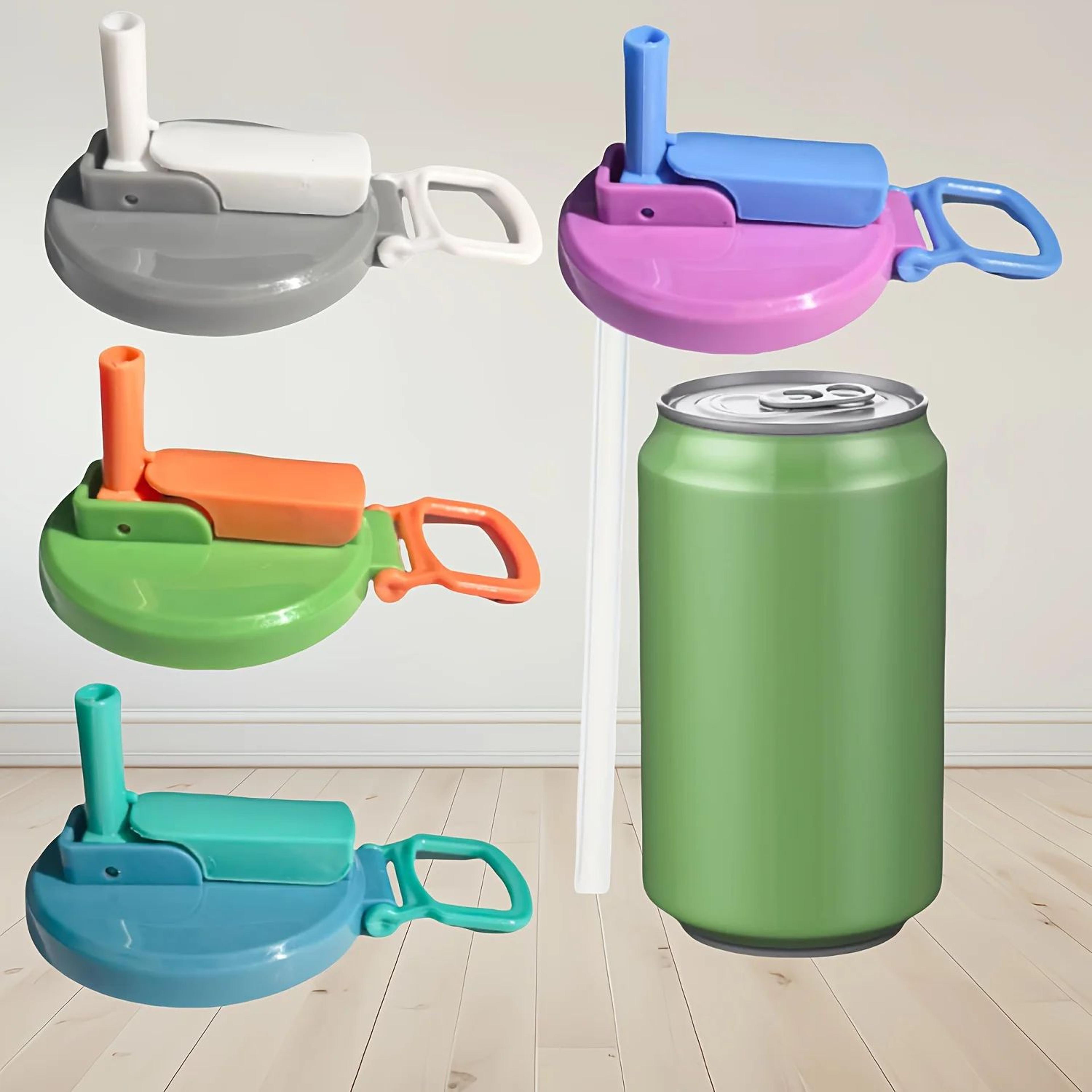 Reusable Soda Can Lid With Straw  Colorful Drink Can Cover For Soft Drinks Juice Sparkling Water  B 1