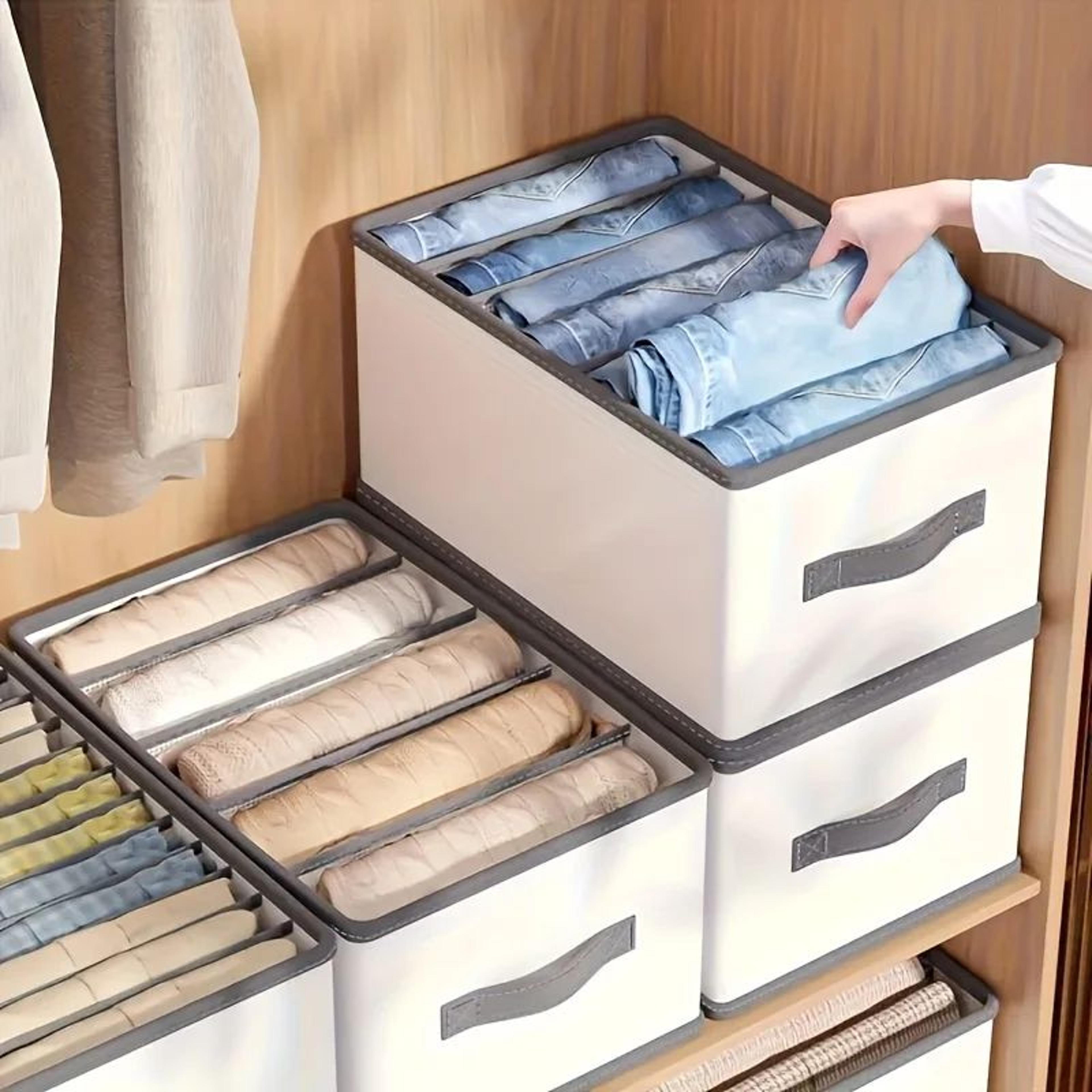 Foldable Fabric Drawer Organizer  MultiCompartment Clothes Storage Box With Handles For Closet Pant 1