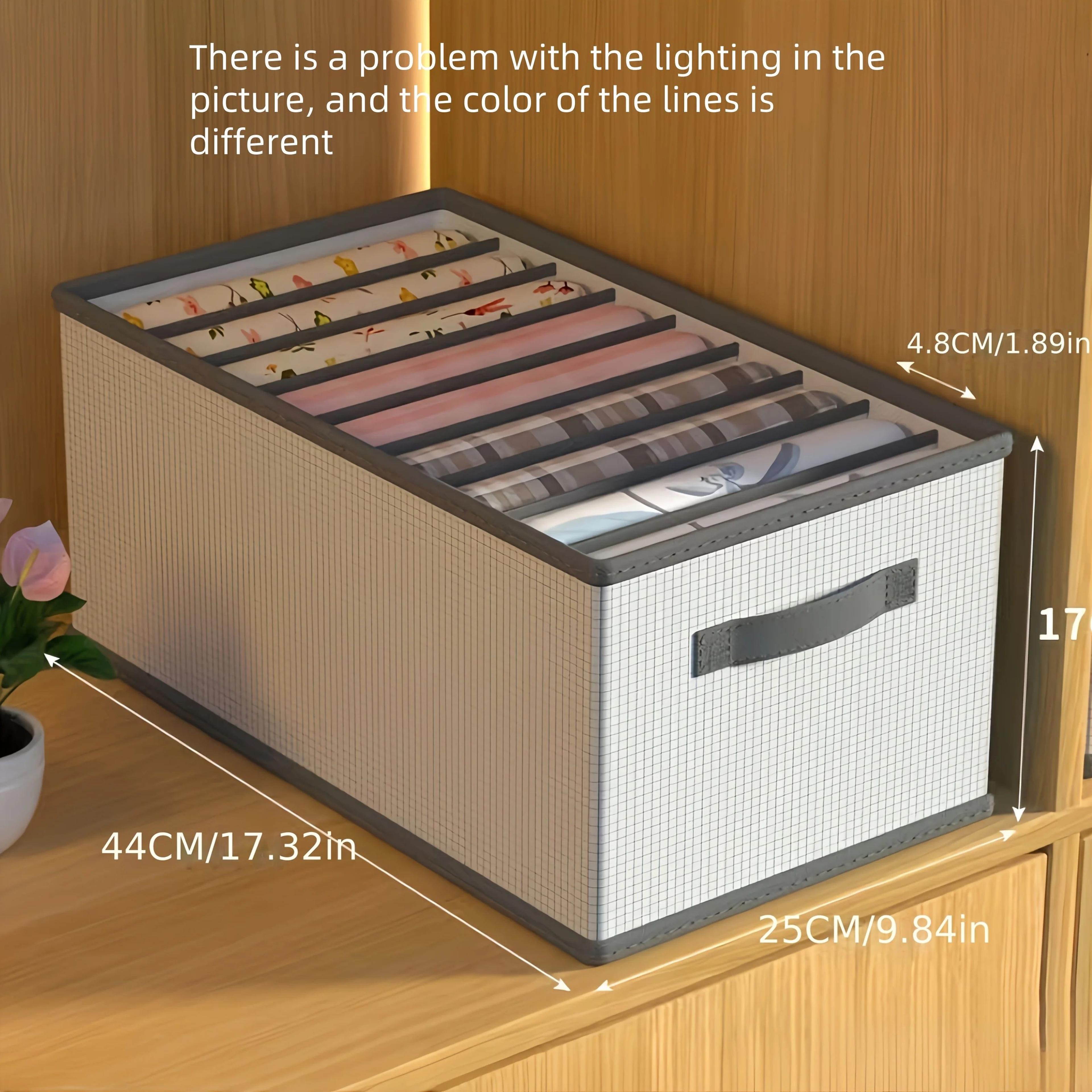 Foldable Fabric Drawer Organizer  MultiCompartment Clothes Storage Box With Handles For Closet Pant 10
